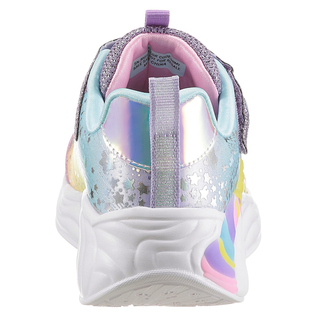 Skechers Kids Sneaker »UNICORN DREAMS«, mit Blinkfunktion, Freizeitschuh, Halbschuh, Schnürschuh