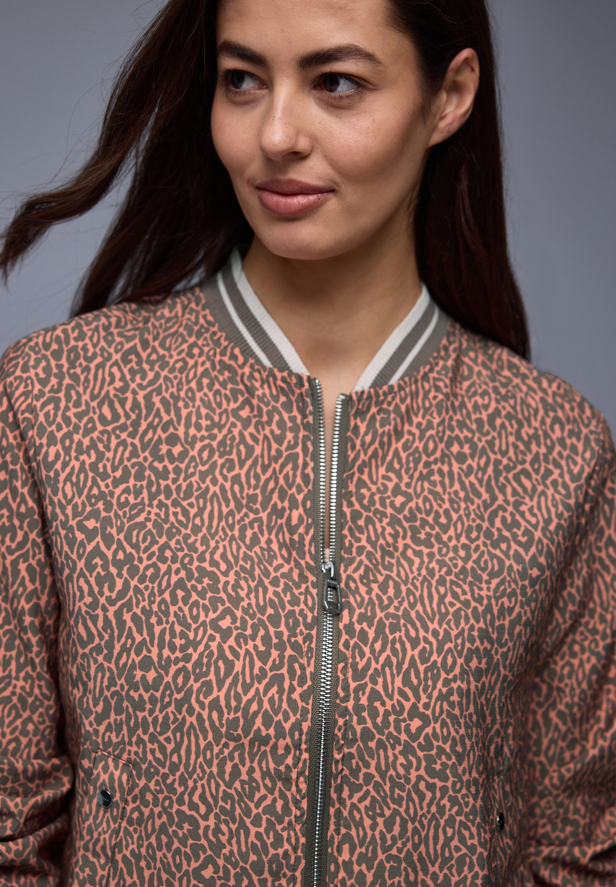 STREET ONE Blouson ohne Kapuze Rundhalsausschnitt