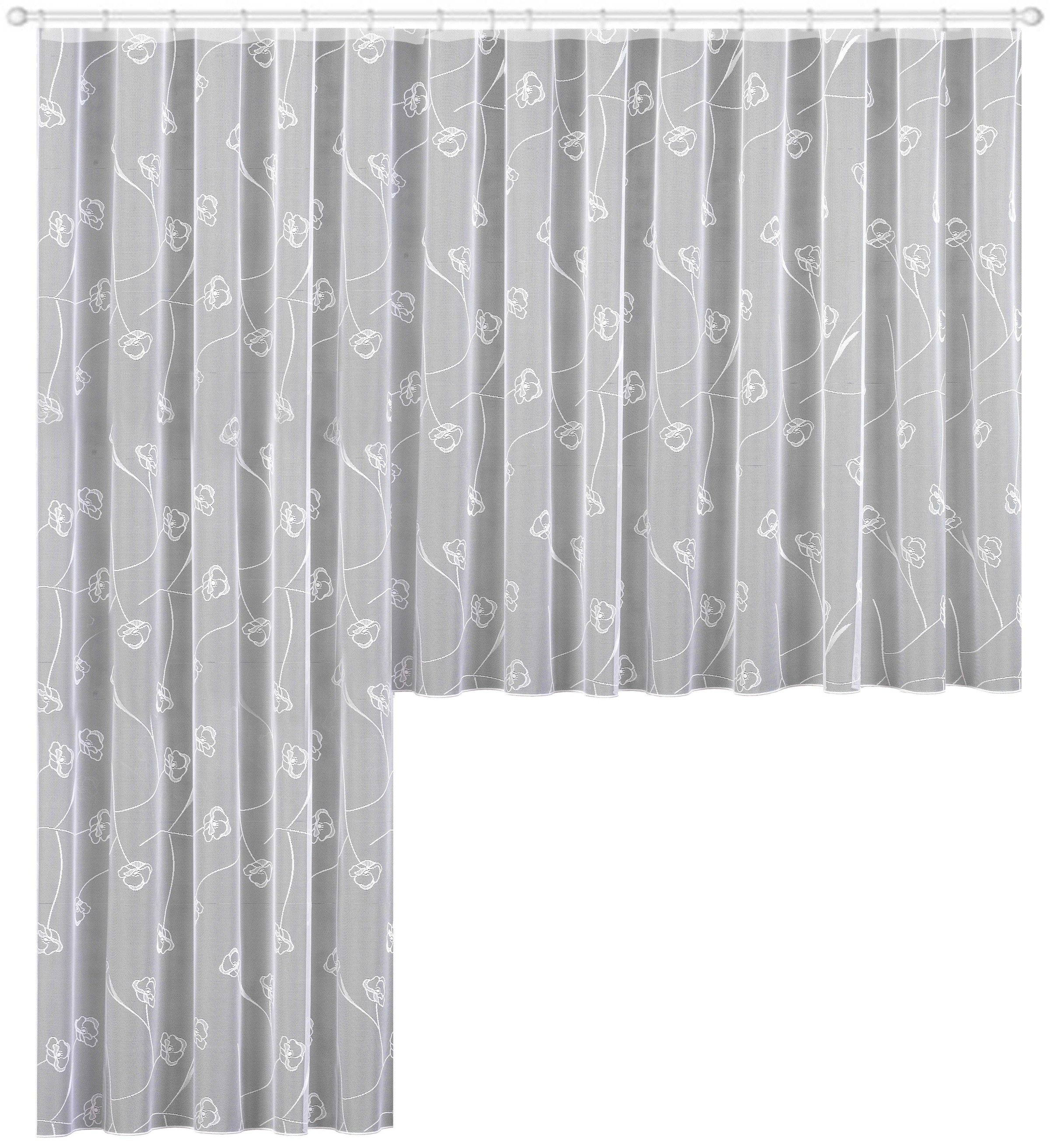 Weckbrodt Gardine "Melia" Smokband 1 Stk. tlg. Jacquard, strukturiert, Allo günstig online kaufen