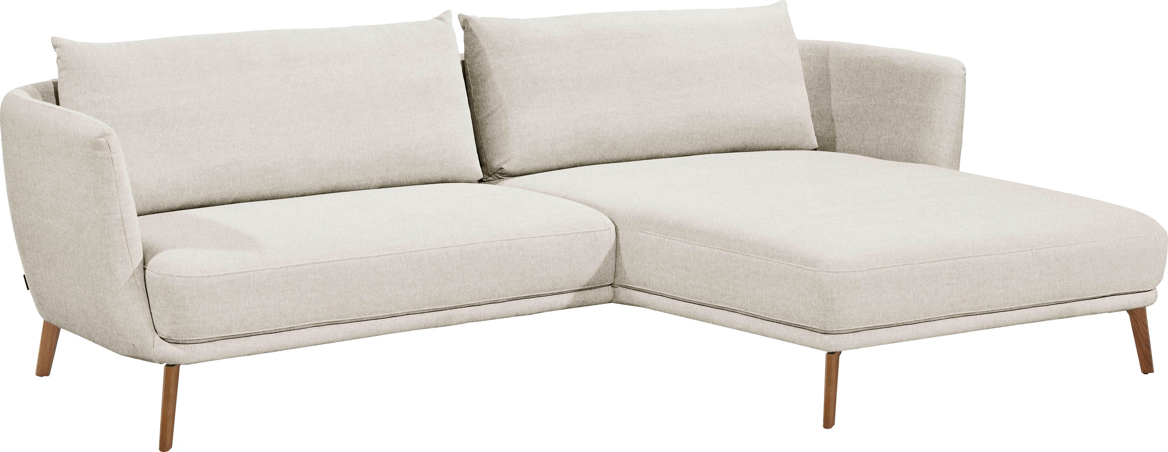 SCHÖNER WOHNEN-Kollektion Ecksofa »Pearl - 5 Jahre Hersteller-Garantie, auch in Bouclé L-Form«, Maße (B/H/T): 270/71/160 cm, Füße aus Massivholz