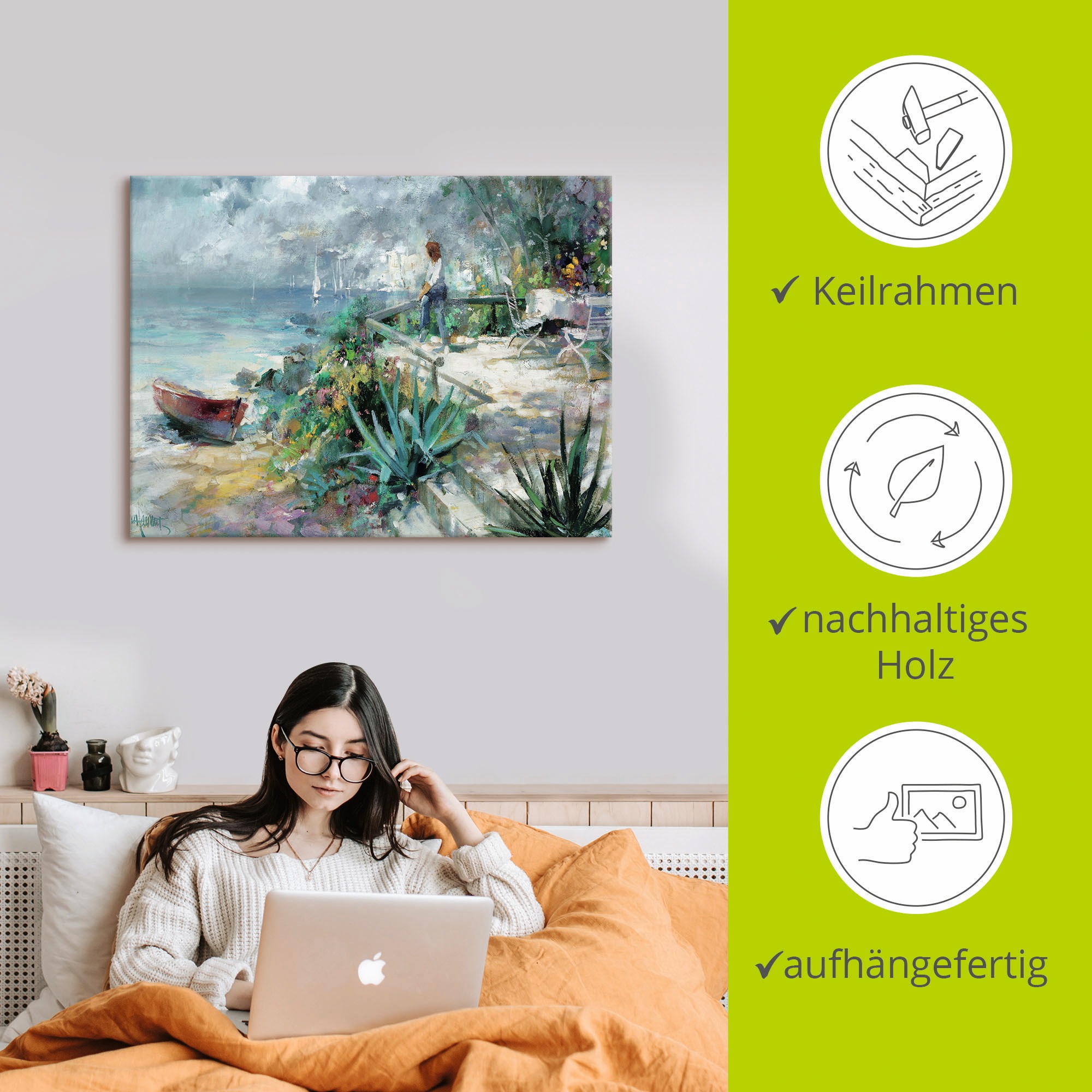 Artland Wandbild »Hoffnung am Horizont«, Küste, (1 St.), als Leinwandbild, Poster in verschied. Größen