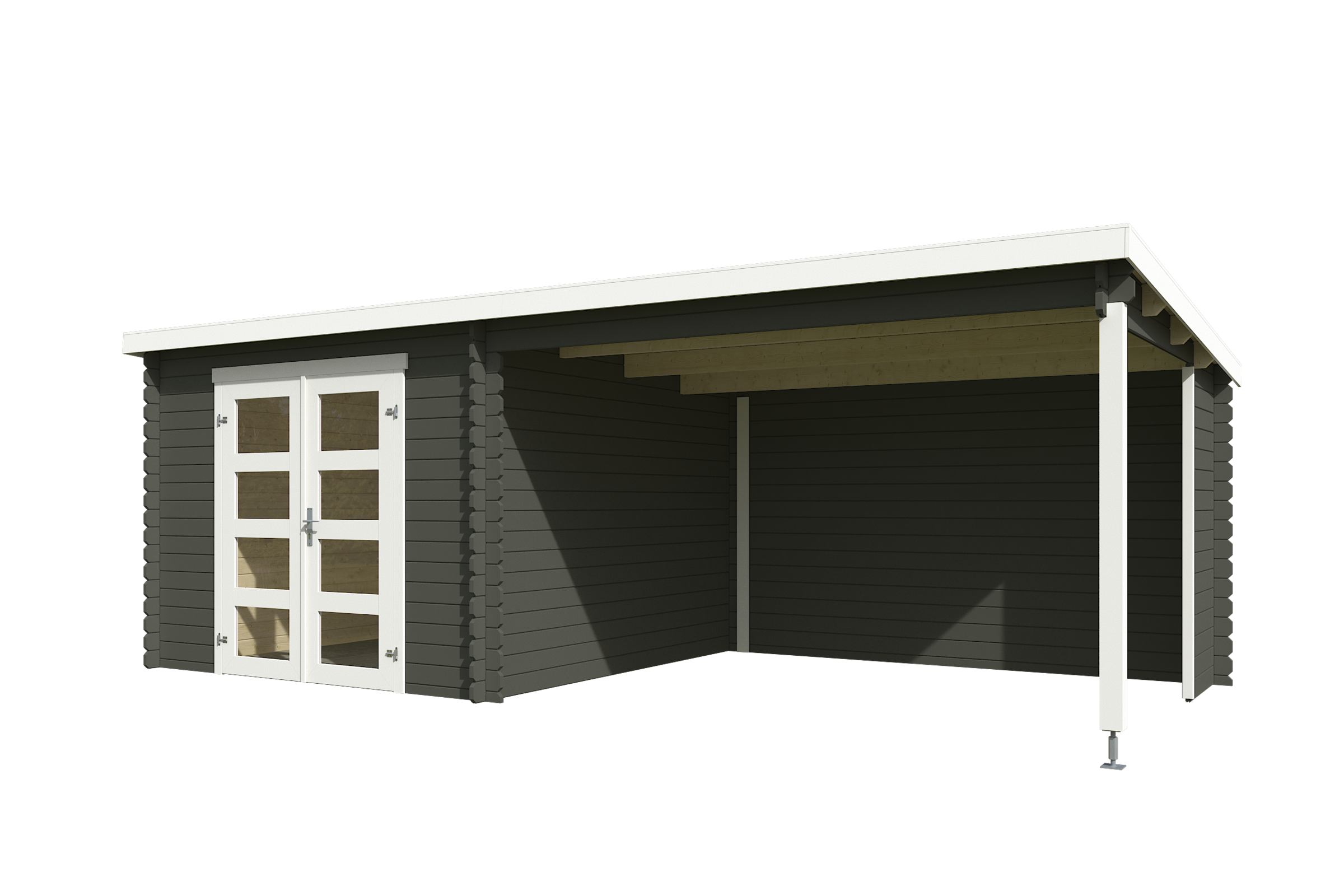 Nordic Holz Gartenhaus »Novia Plus«, (Unterstand inkl. Rückwand)