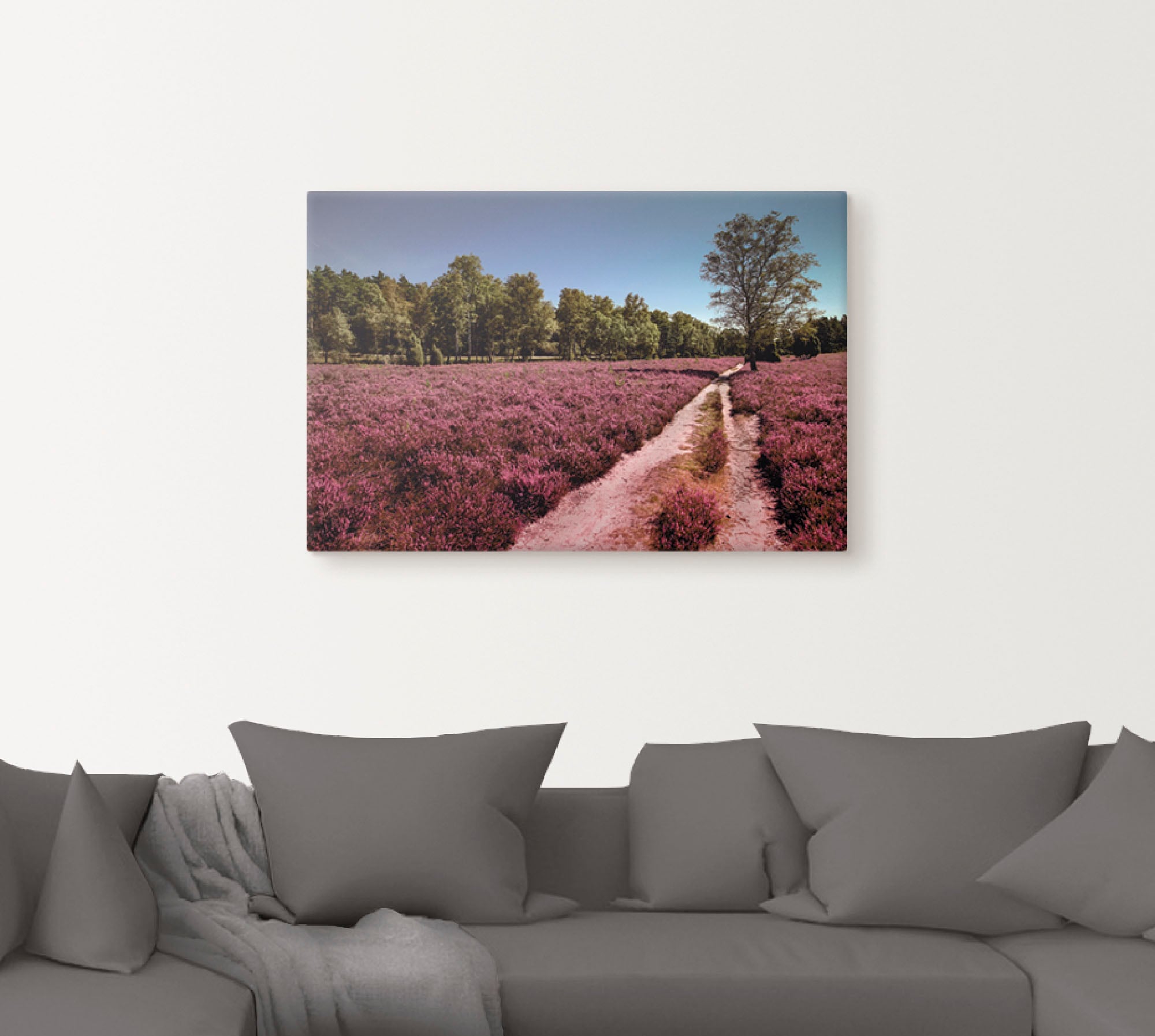 Alubild, oder Artland als Wandbild Heide Romantik«, (1 | Wandaufkleber Leinwandbild, kaufen Größen Poster »Lüneburger Blumenwiese, versch. BAUR St.), in