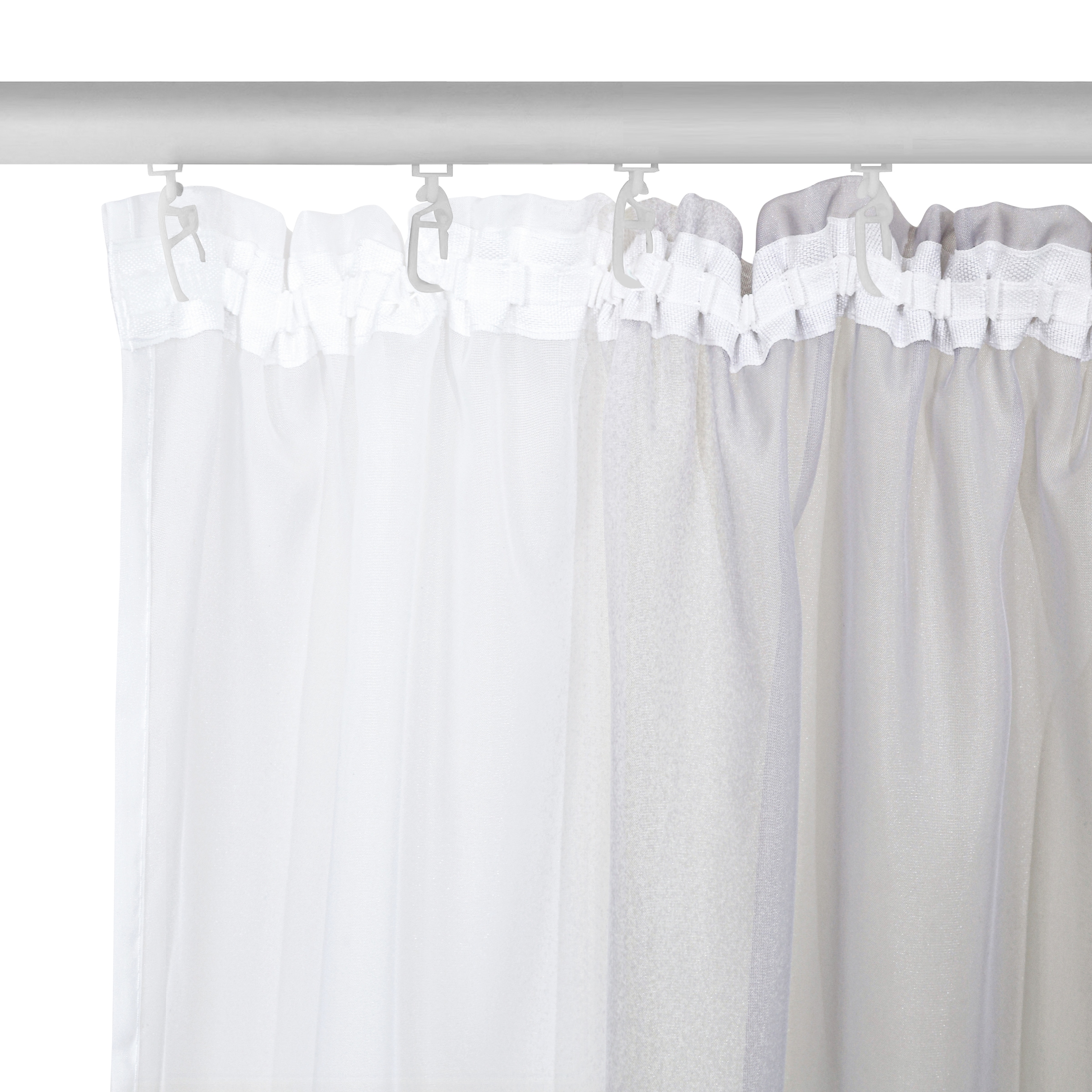 OTTO home Gardine »Nivva, 2er-Set, Kräuselband, transparent« Kräuselband 2 Stk. tlg. Transparent, Kräuselband, Pflegeleicht, 2er Set