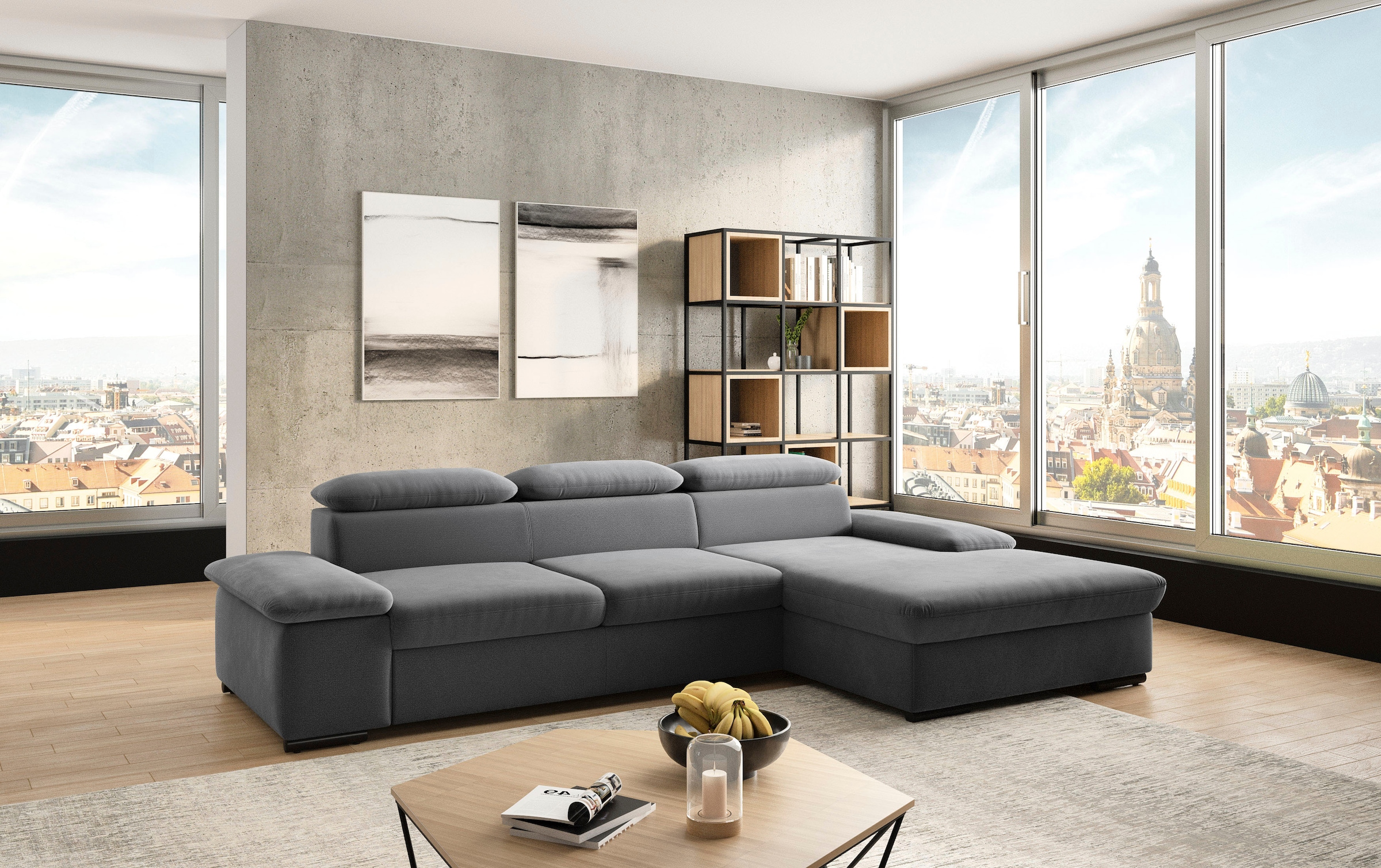sit&more Ecksofa »Alcudia L-Form«, wahlweise mit Bettfunktion