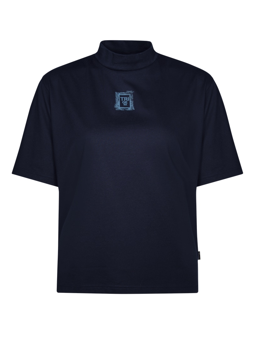 Trigema T-Shirt »TRIGEMA T-Shirt mit Stehkragen«, (1 tlg.)