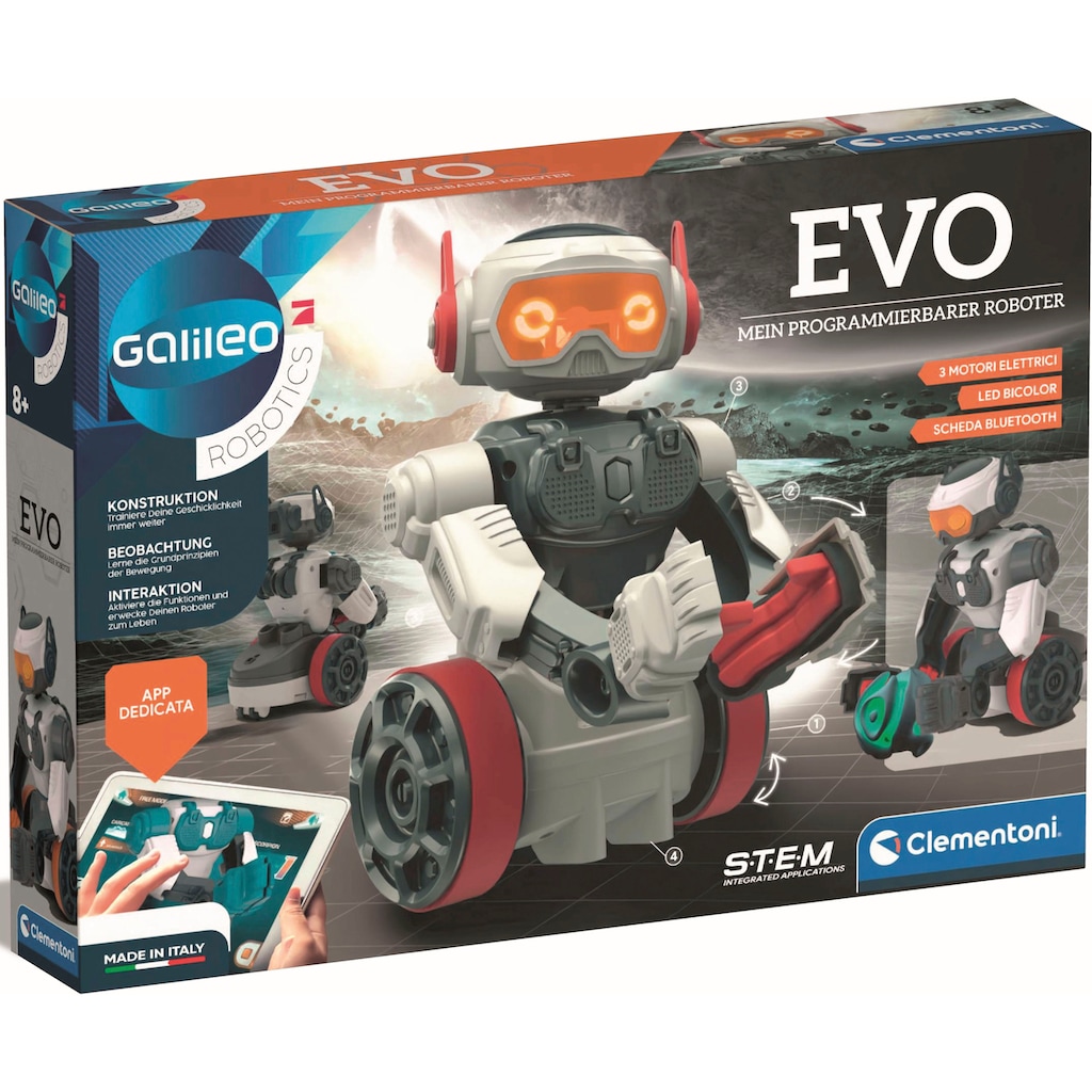 Clementoni® Modellbausatz »Galileo, EVO - Mein programmierbarer Roboter«, Made in Europe