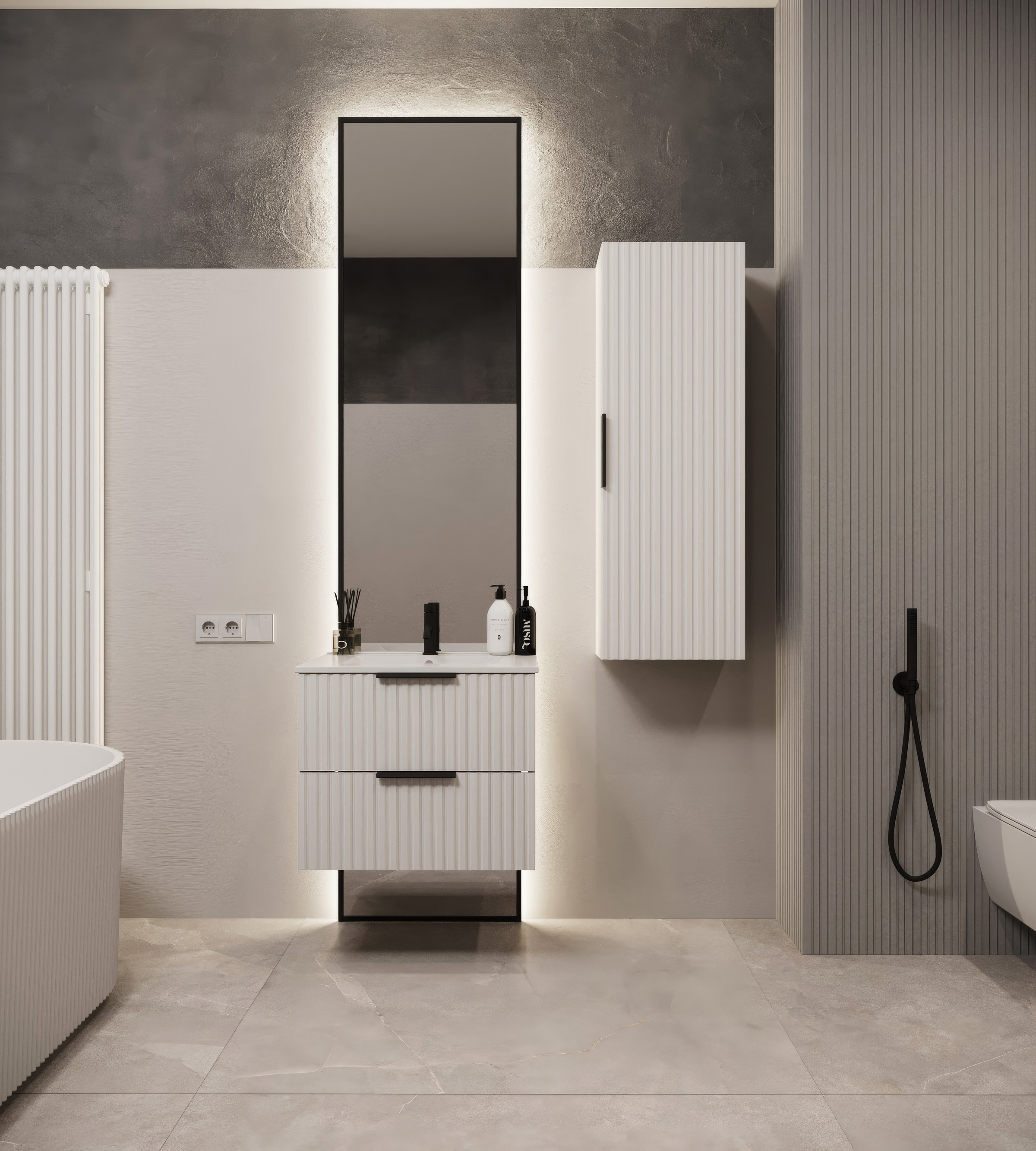 welltime "TIBU mit Waschbecken. 2 Schubladen. 2 Breiten (60/80cm) und 4 Far günstig online kaufen