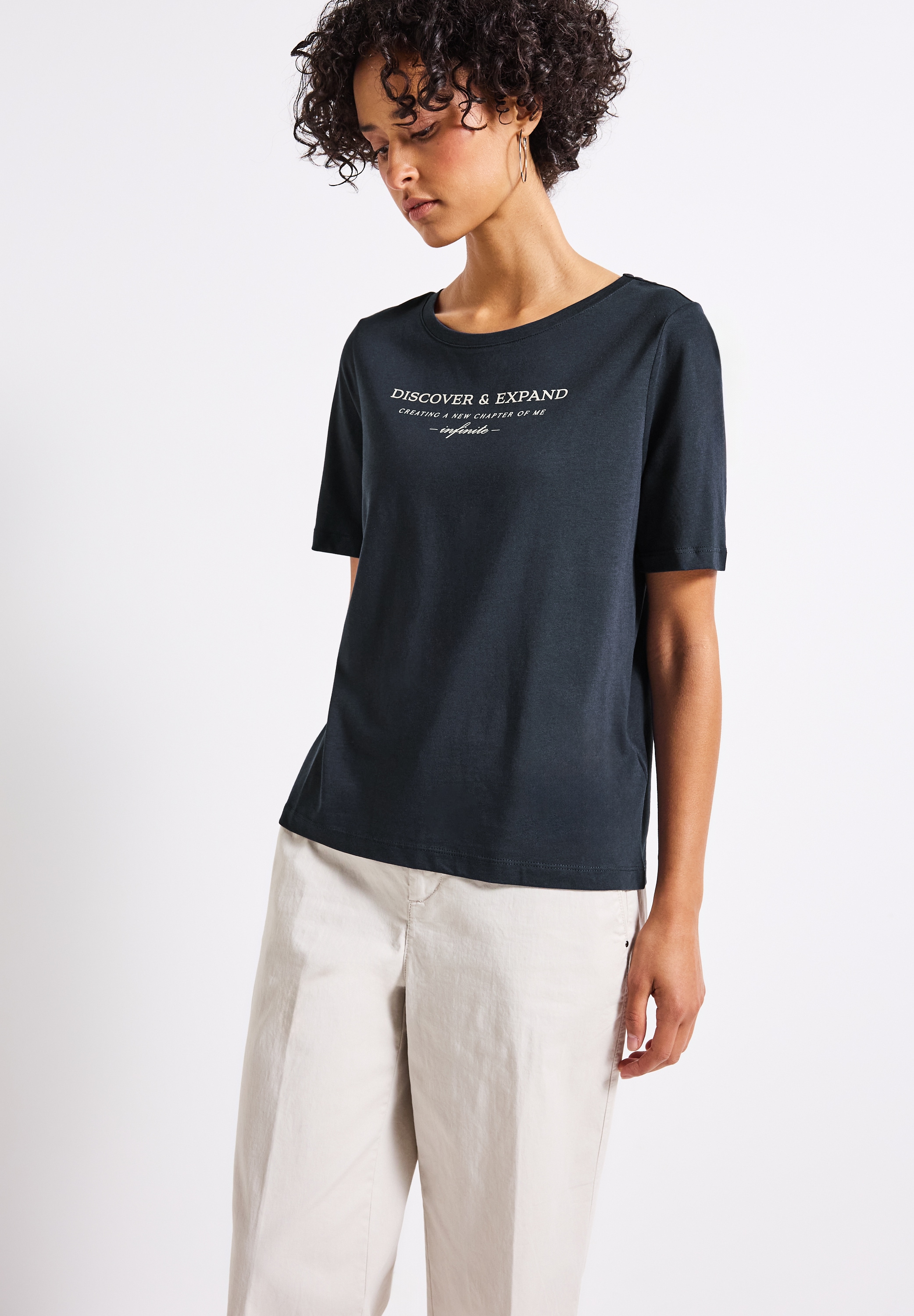 STREET ONE T-Shirt im soften Baumwoll-Mix günstig online kaufen