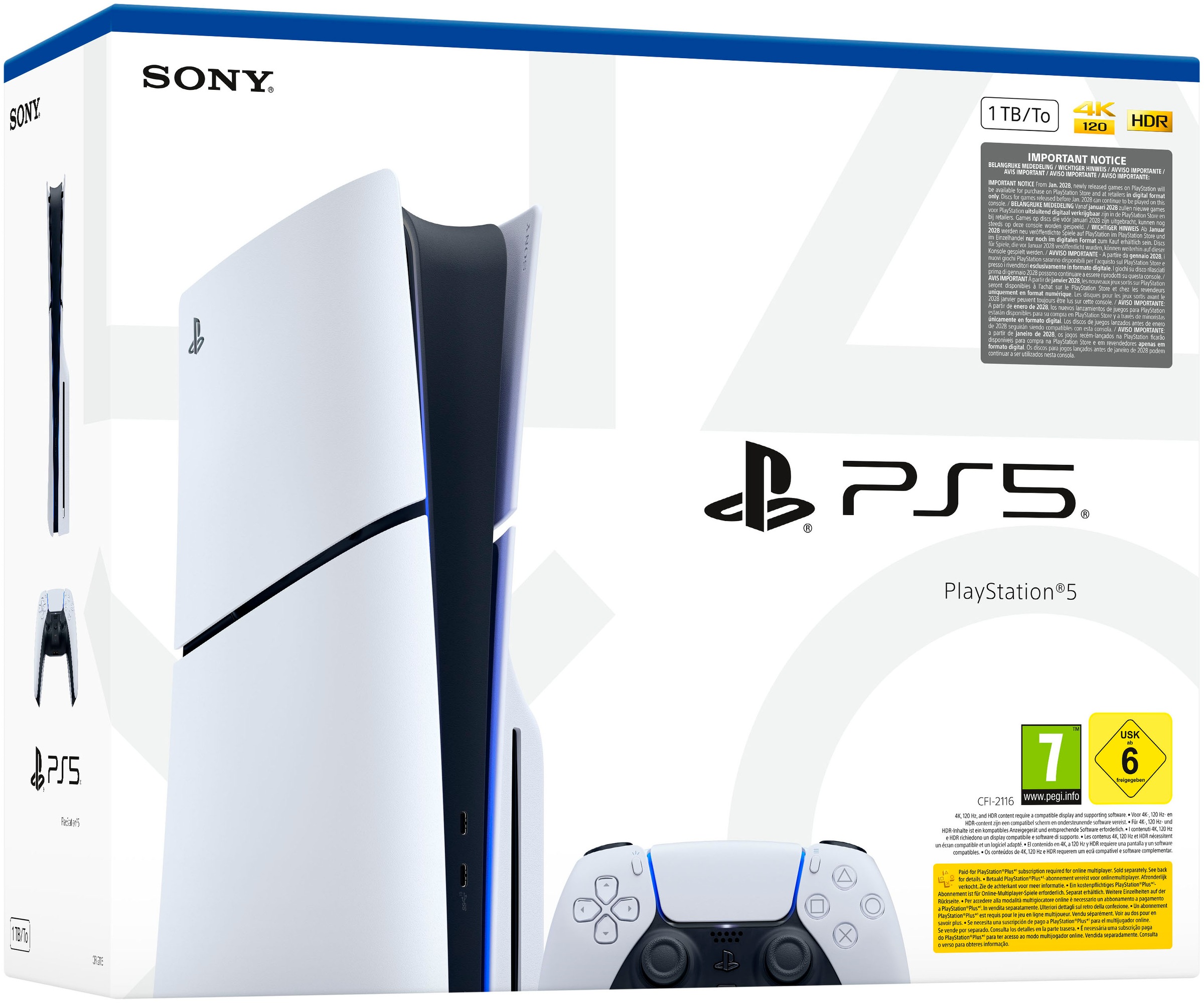 PlayStation 5 Konsolen-Set »PS5 Disk Edition (Slim) + Assassin's Creed Shadows« 1.000 GB 1 TB