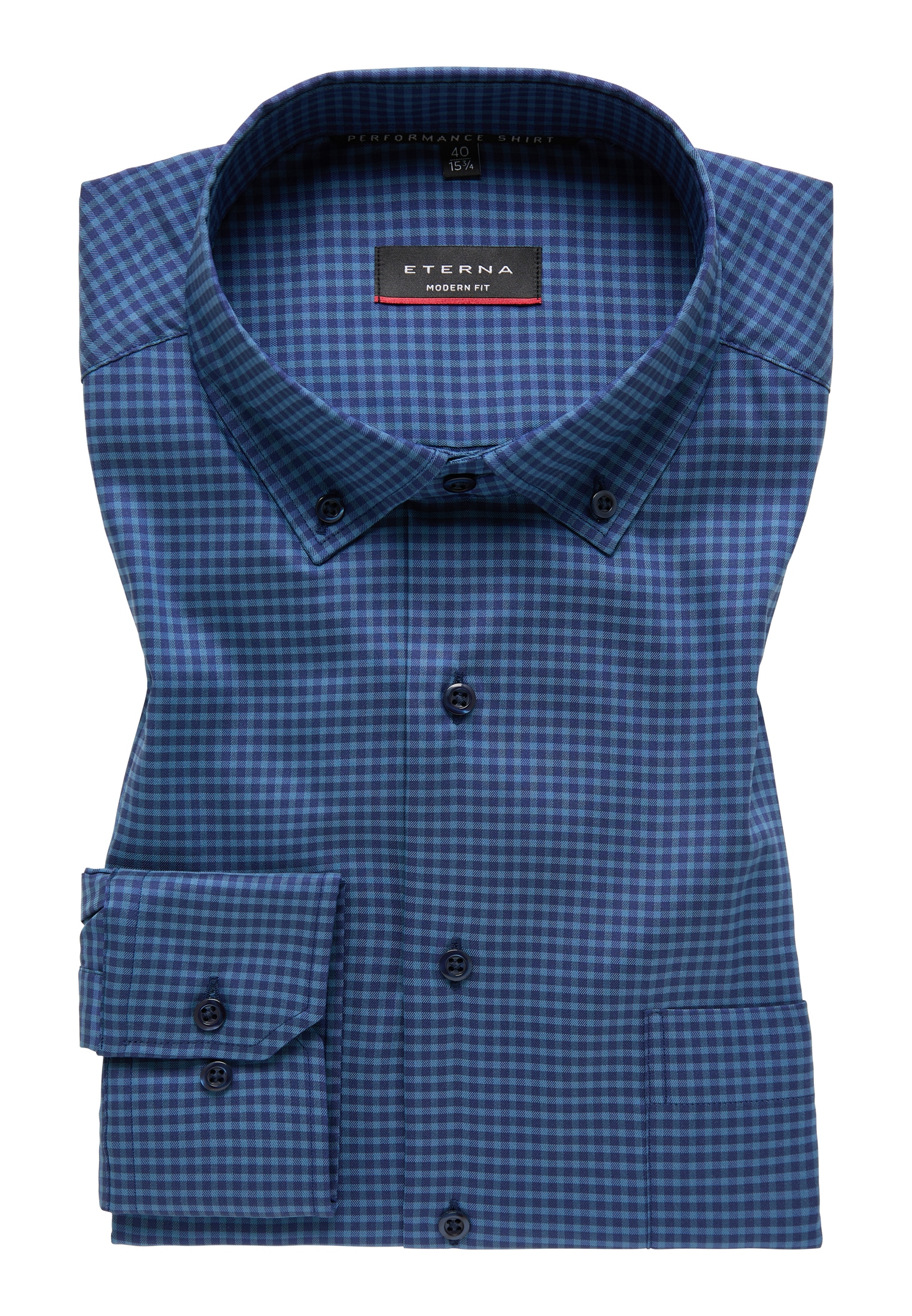 Eterna Langarmhemd »MODERN FIT« EASY IRON (bügelleicht)