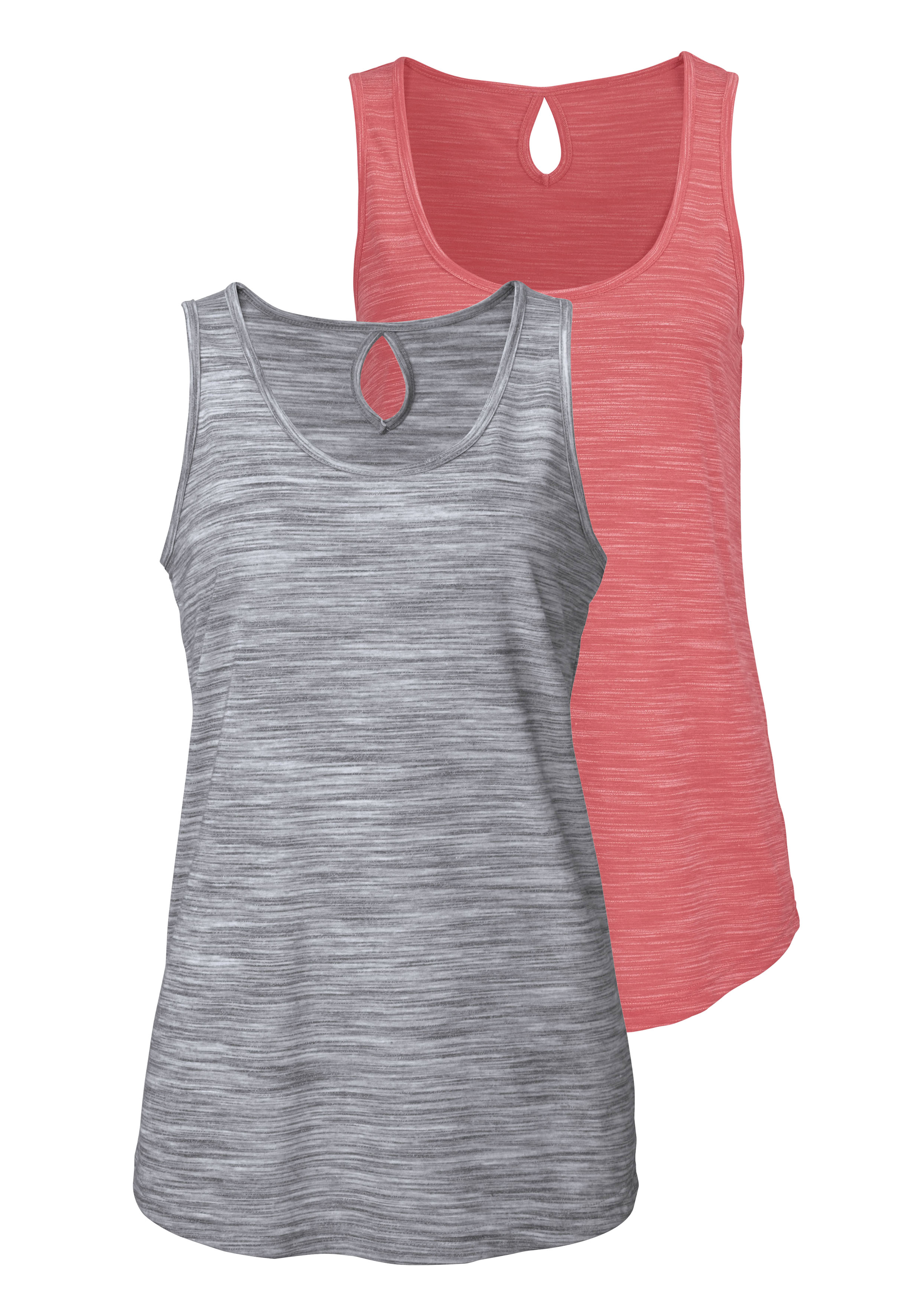 Beachtime by Lascana Tanktop "mit Struktureffekt" 2er-Pack, aus pflegeleichter Qualität