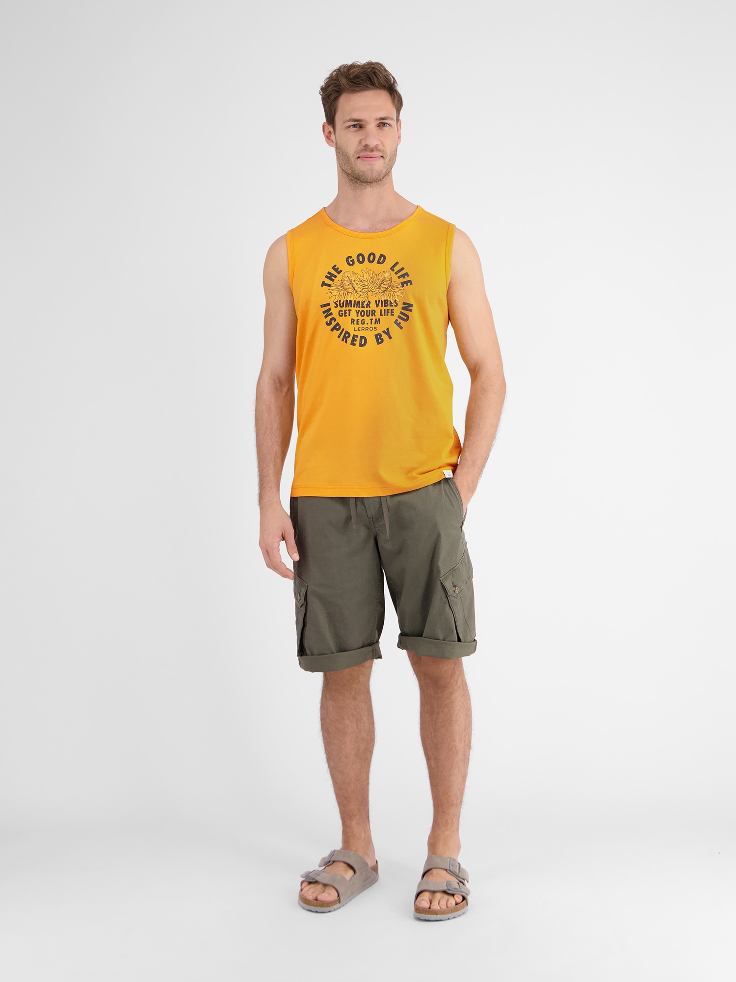 LERROS Muskelshirt »LERROS Tanktop für Herren, mit Brustprint«