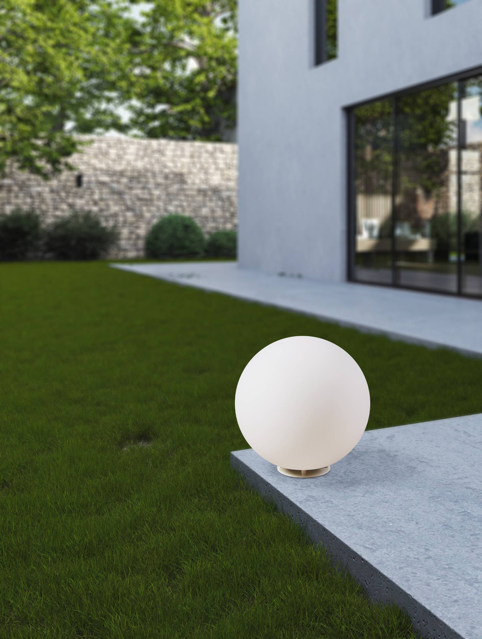 EGLO Stehlampe »Monterolo Garten Kugel, Stehlampe, Außenleuchte, Kunststoff, E27, IP65« E27 1 Stk.