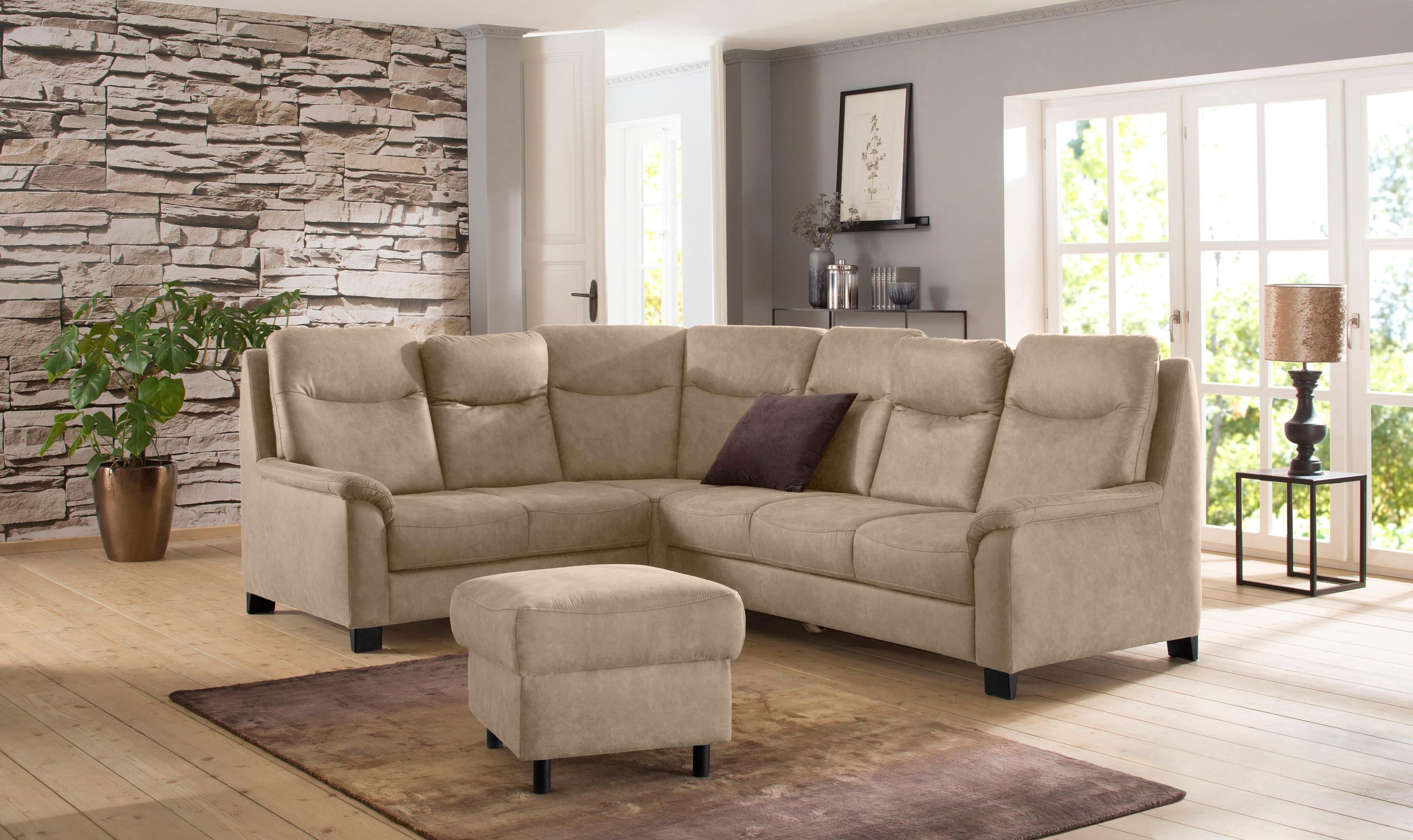 OTTO home Ecksofa "Boccaccio L-Form" mit Federkern, incl. Kopfteilverstellung, wahlweise Schlaffunktion