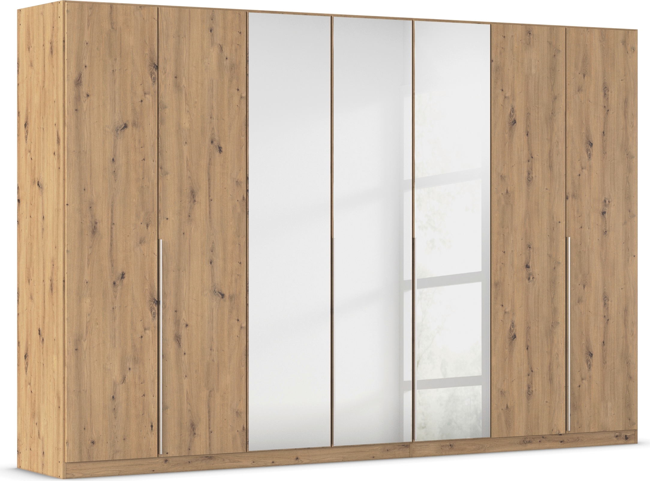 OTTO home Drehtürenschrank "Kleiderschrank Schrank Garderobe AGORDO mit Dekor- oder Hochglanzfront" in zwei Griff-Farben, Breiten 91-405 cm, durchdachte Innenausstattung, in 8 Breiten und 2 Höhen MADE IN GERMANY