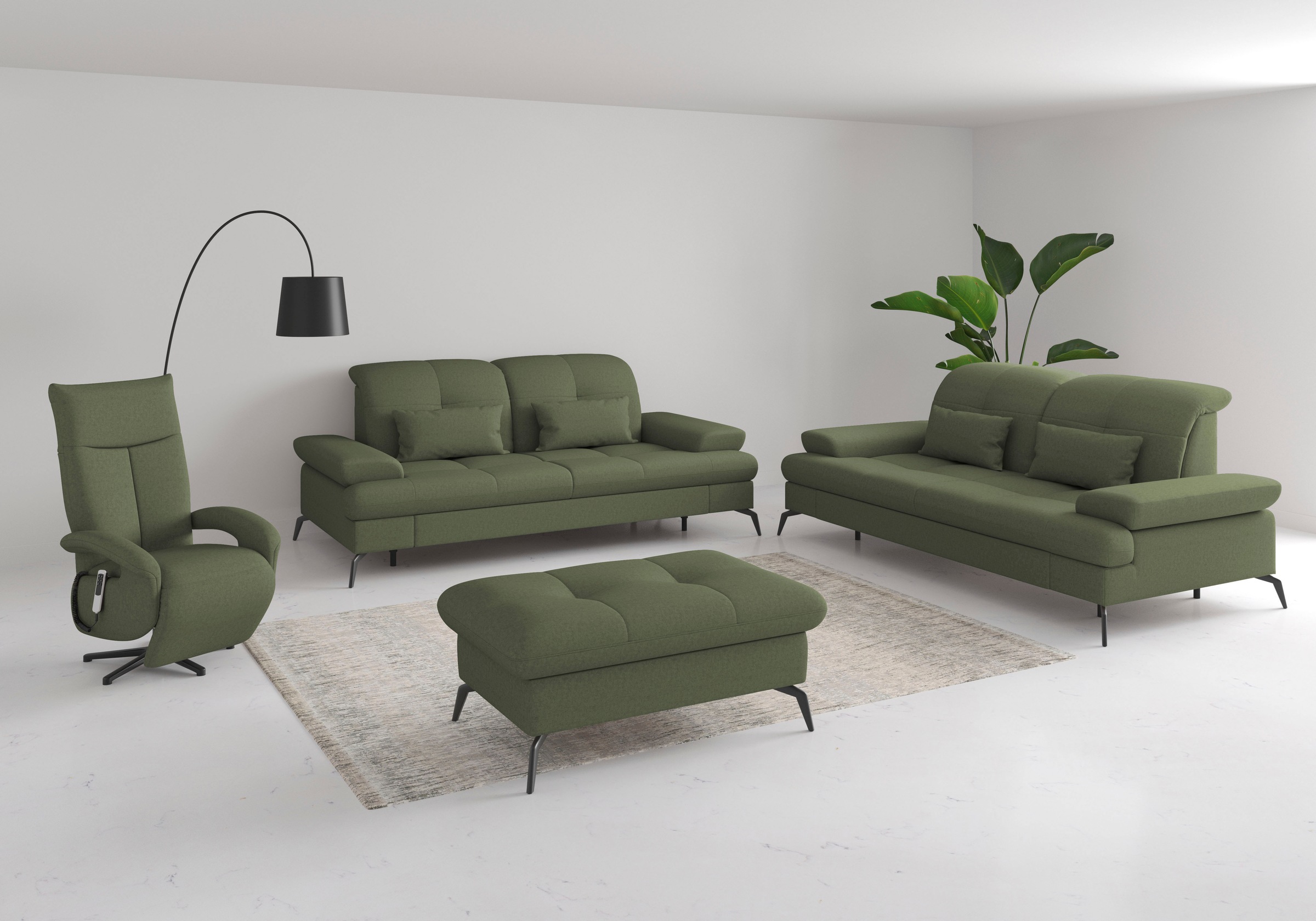 sit&more 2,5-Sitzer »Amica, inkl. Sitztiefenverstellung und Armteilverstellung«, wahlweise mit Kopfteilverstellung und Bettfunktion