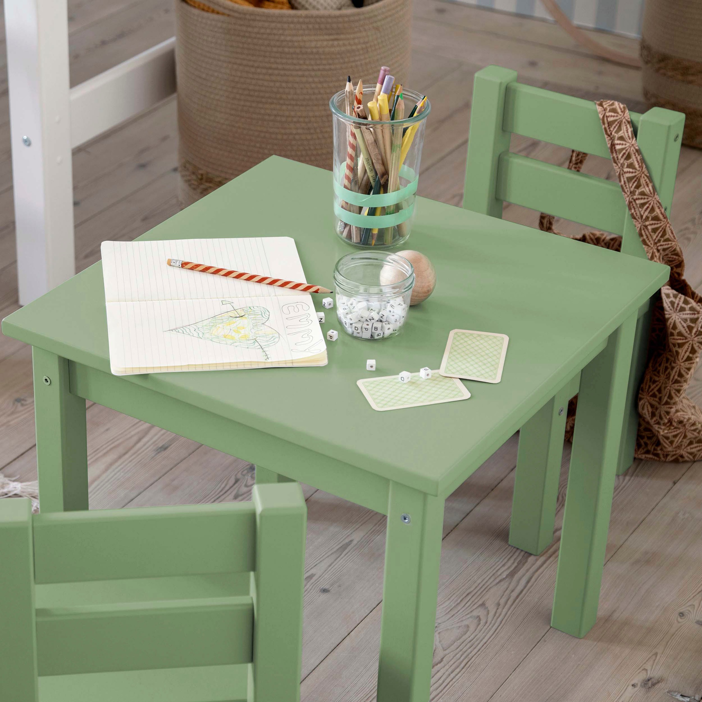 Hoppekids Kindersitzgruppe "MADS Kindersitzgruppe" Set, 1 Tisch, 1 Stuhl, 2 günstig online kaufen