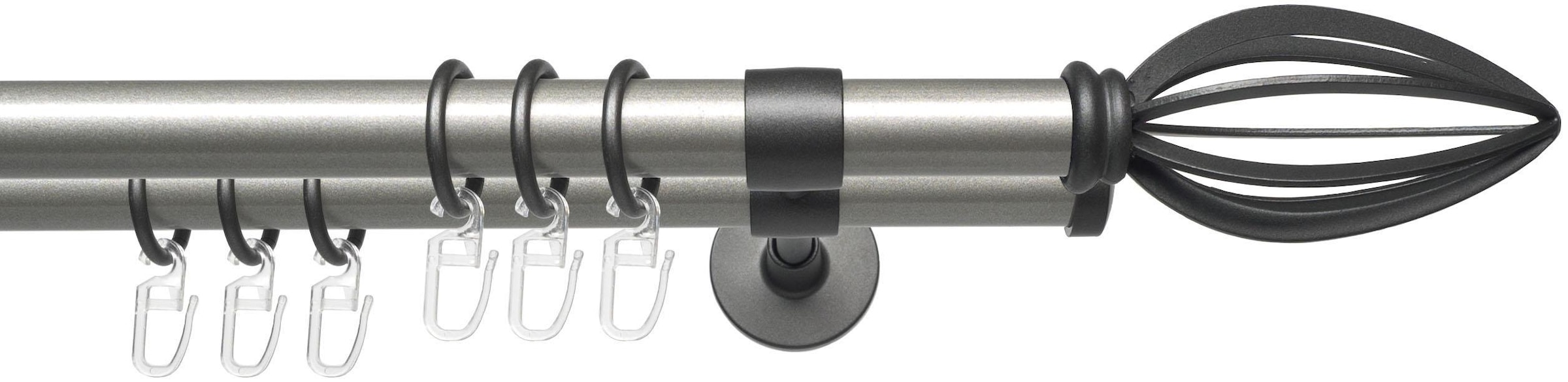 Liedeco Gardinenstange "Lan Cast" Ø 20 mm 2 läufig-läufig Fixmaß günstig online kaufen