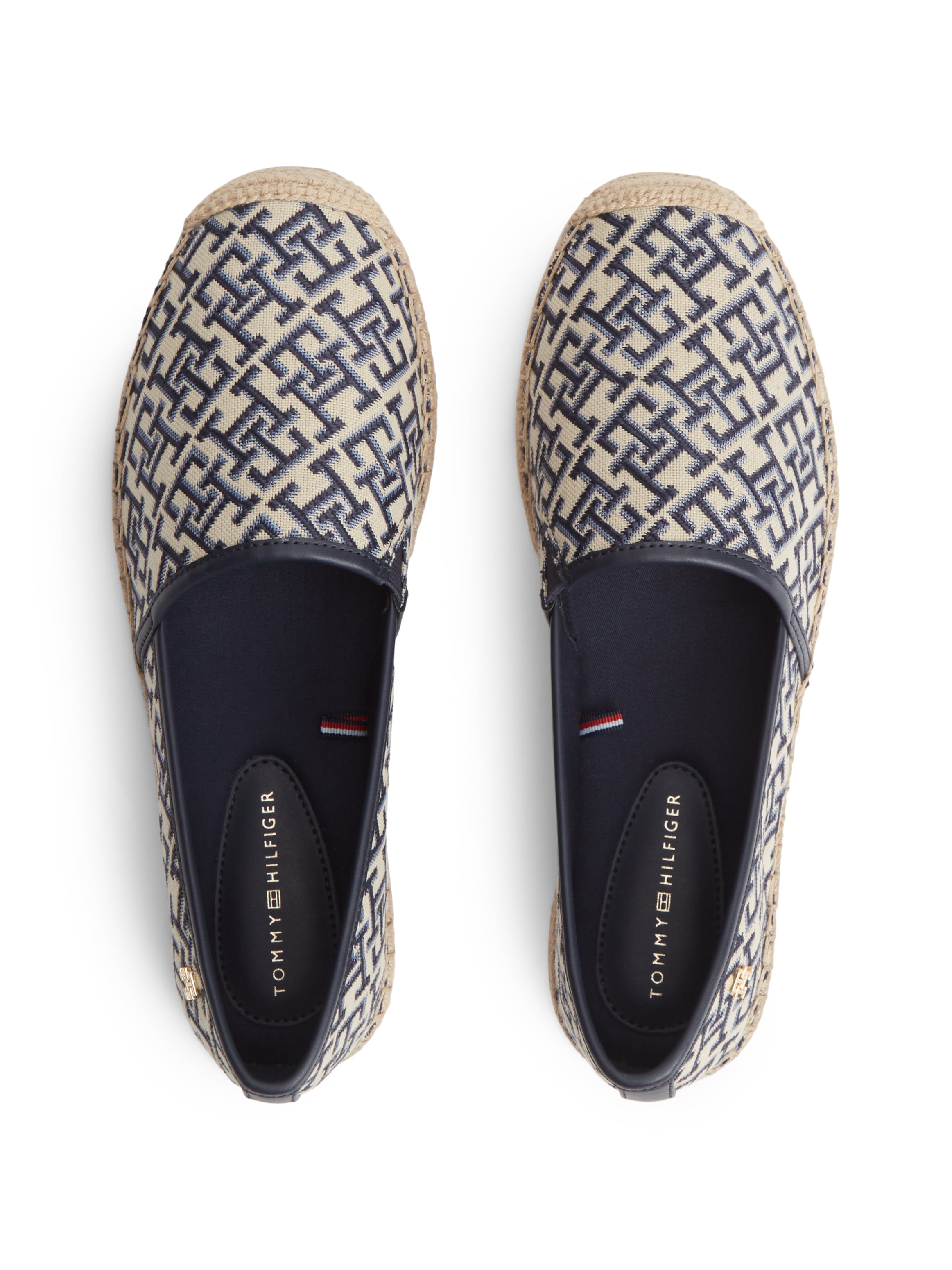 Tommy Hilfiger Espadrille »TH MONOGRAM JACQUARD ESPADRILLE«  Sommerschuh, Slipper mit TH-Allover-Logodruck - schmale Form