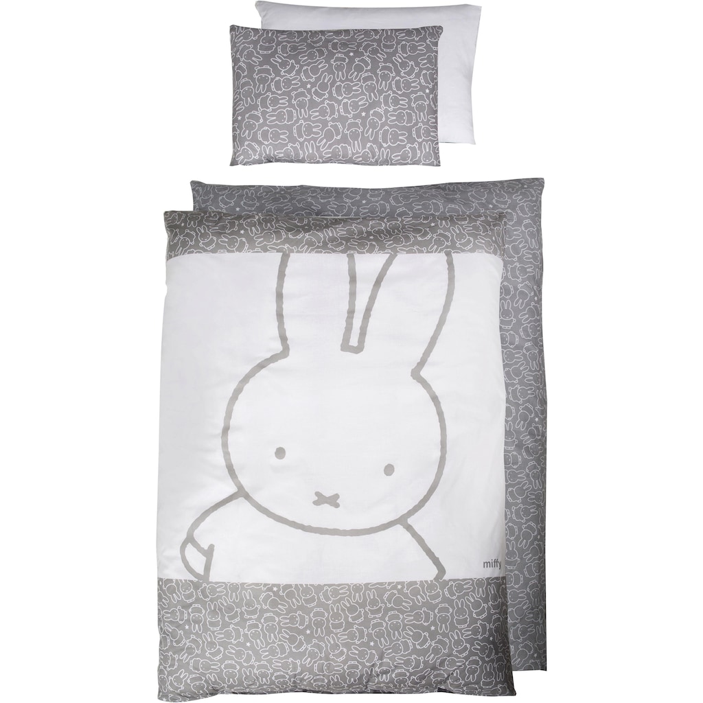 roba® Himmelbettgarnitur »miffy®«, 4-tlg., mit Bettwäsche, Nestchen und Himmel