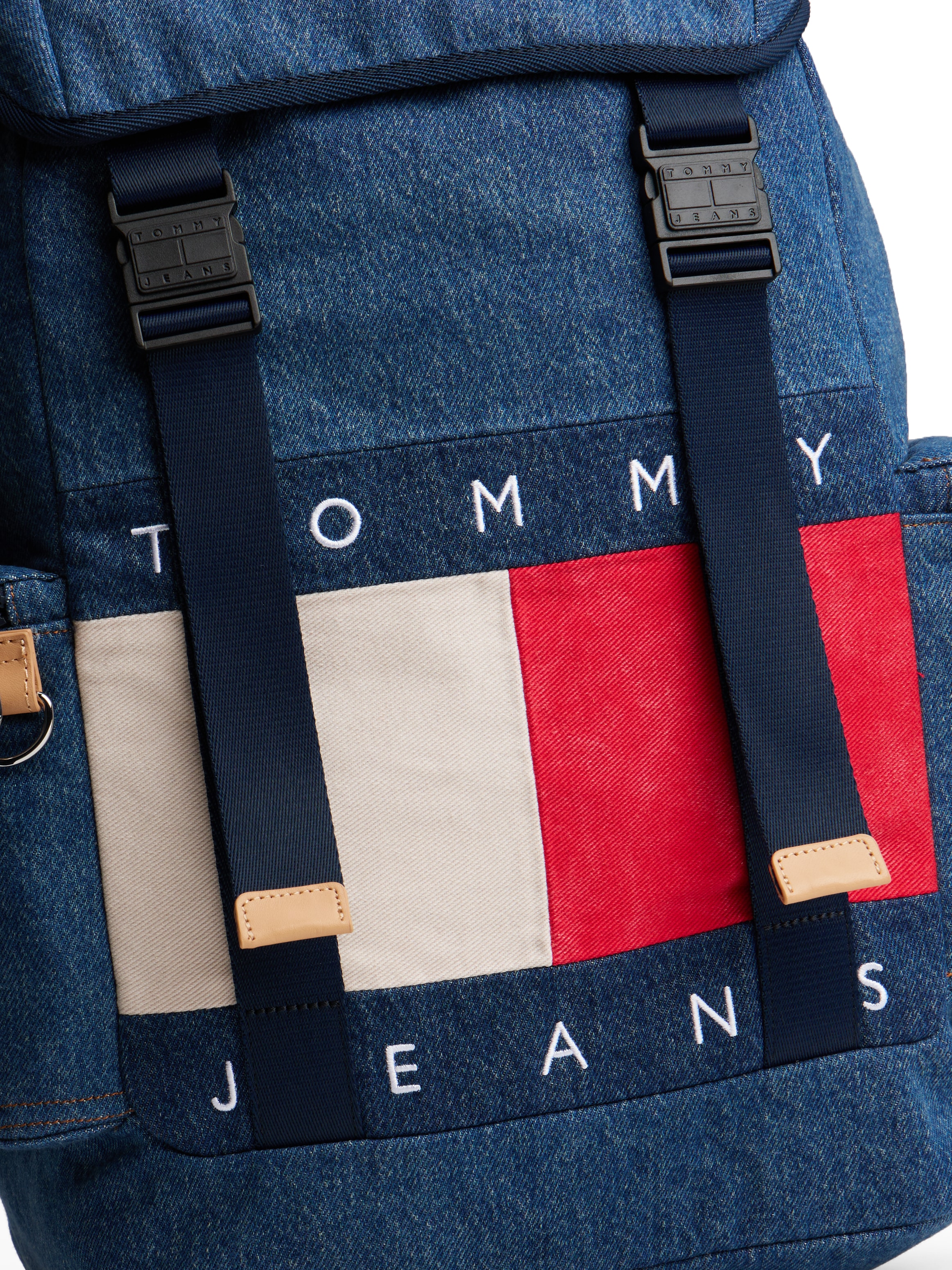 Tommy Jeans Rucksack »TJM ARCHIVE DENIM BACKPACK«, Men Travelrucksack mit zwei Reißverschluss-Seitentaschen