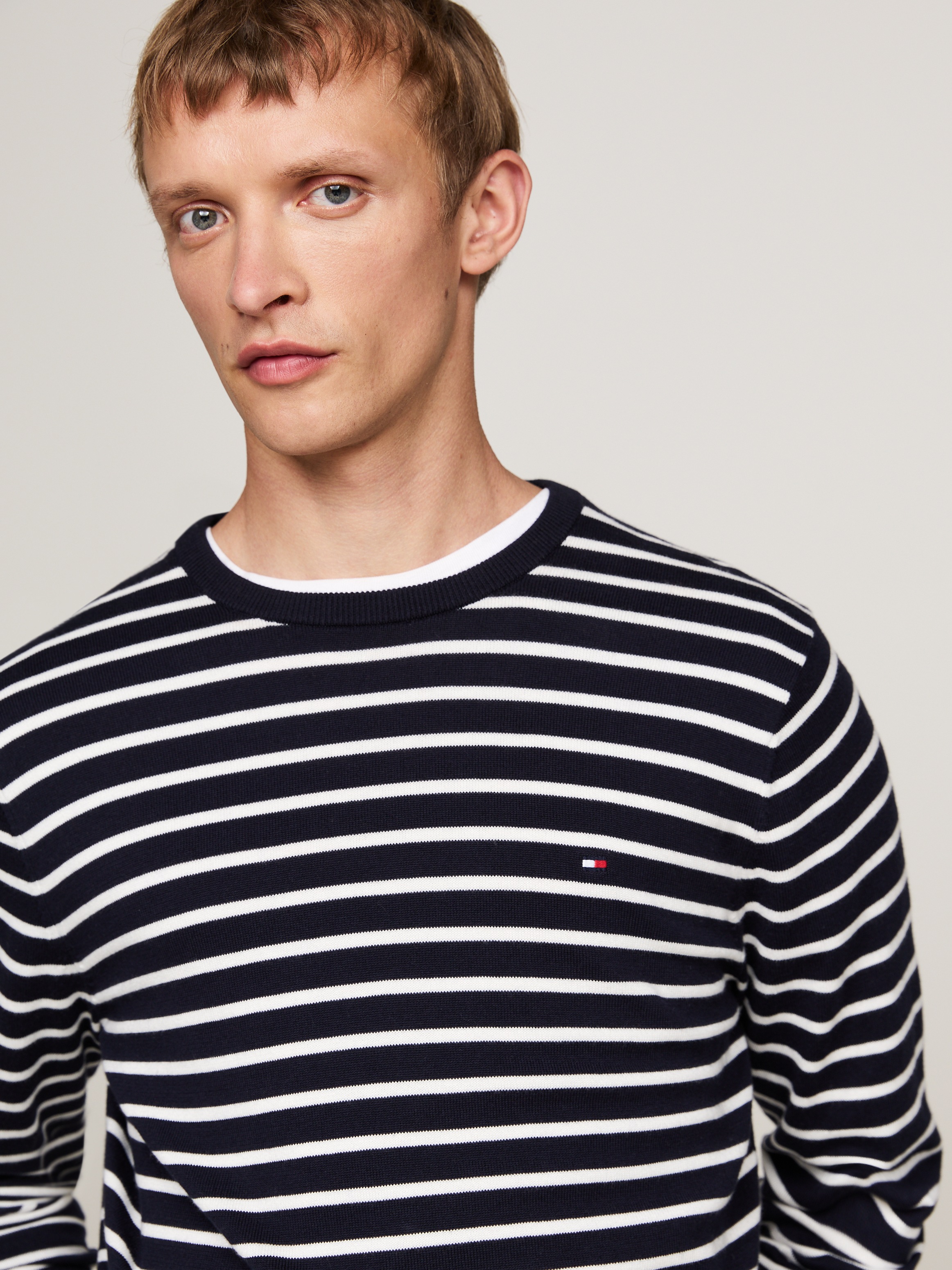 Tommy Hilfiger Rundhalspullover "ESSENTIAL COTTON CREW NECK" 100% Baumwolle günstig online kaufen