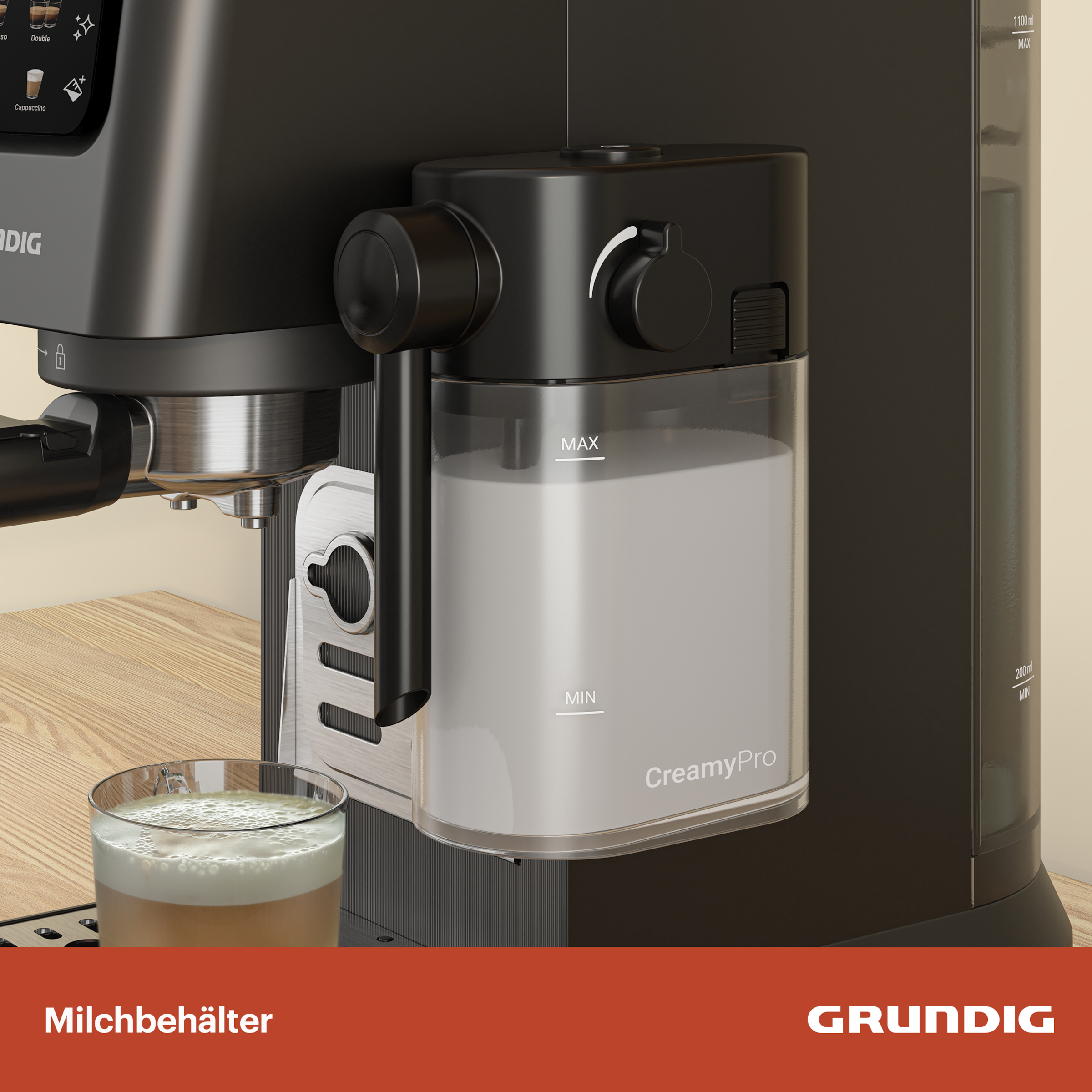 Grundig Espressomaschine »KSM 5330«, mit integriertem Milchbehälter