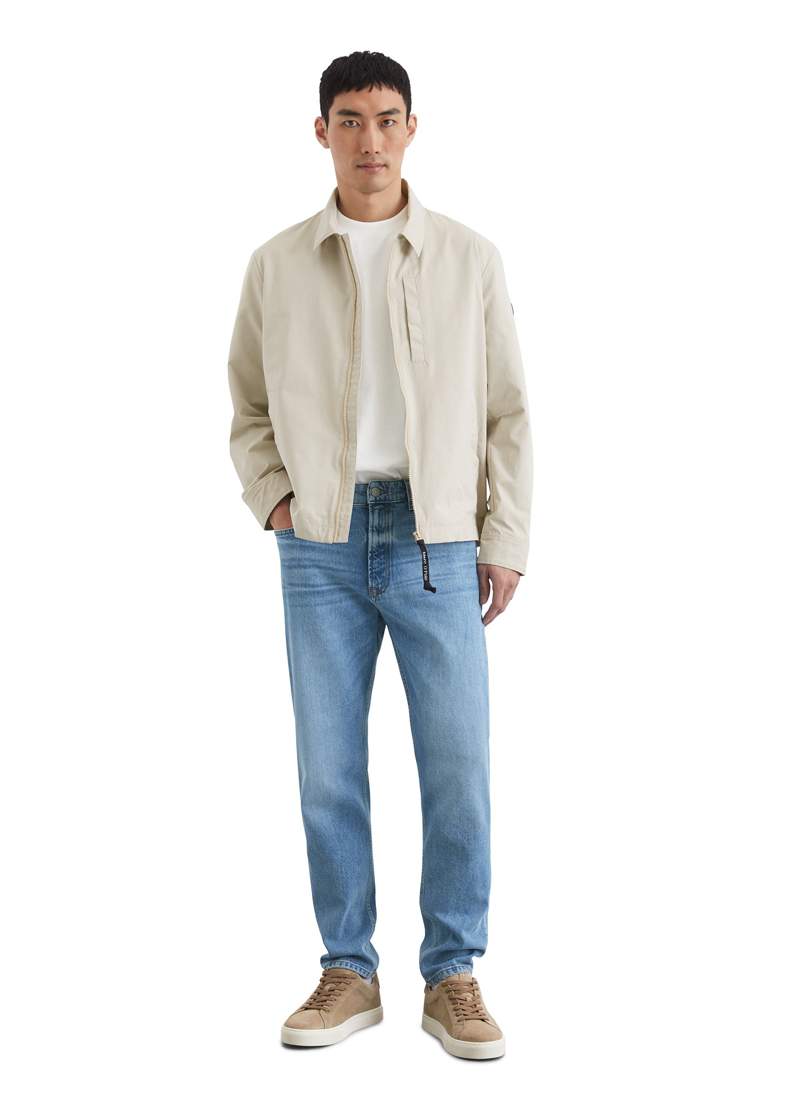 Marc O'Polo Outdoorjacke »aus wasserabweisendem Materialmix«, ohne Kapuze