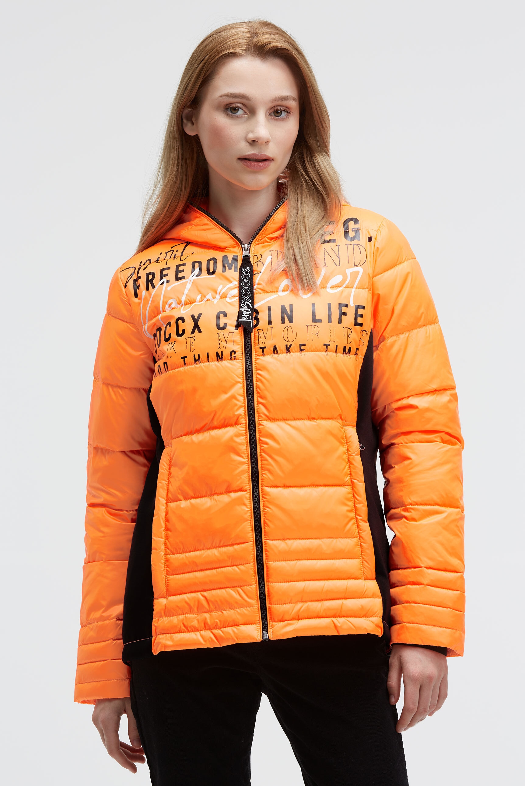 SOCCX Winterjacke, mit Kapuze, mit Windbreaker-Bündchen günstig online kaufen