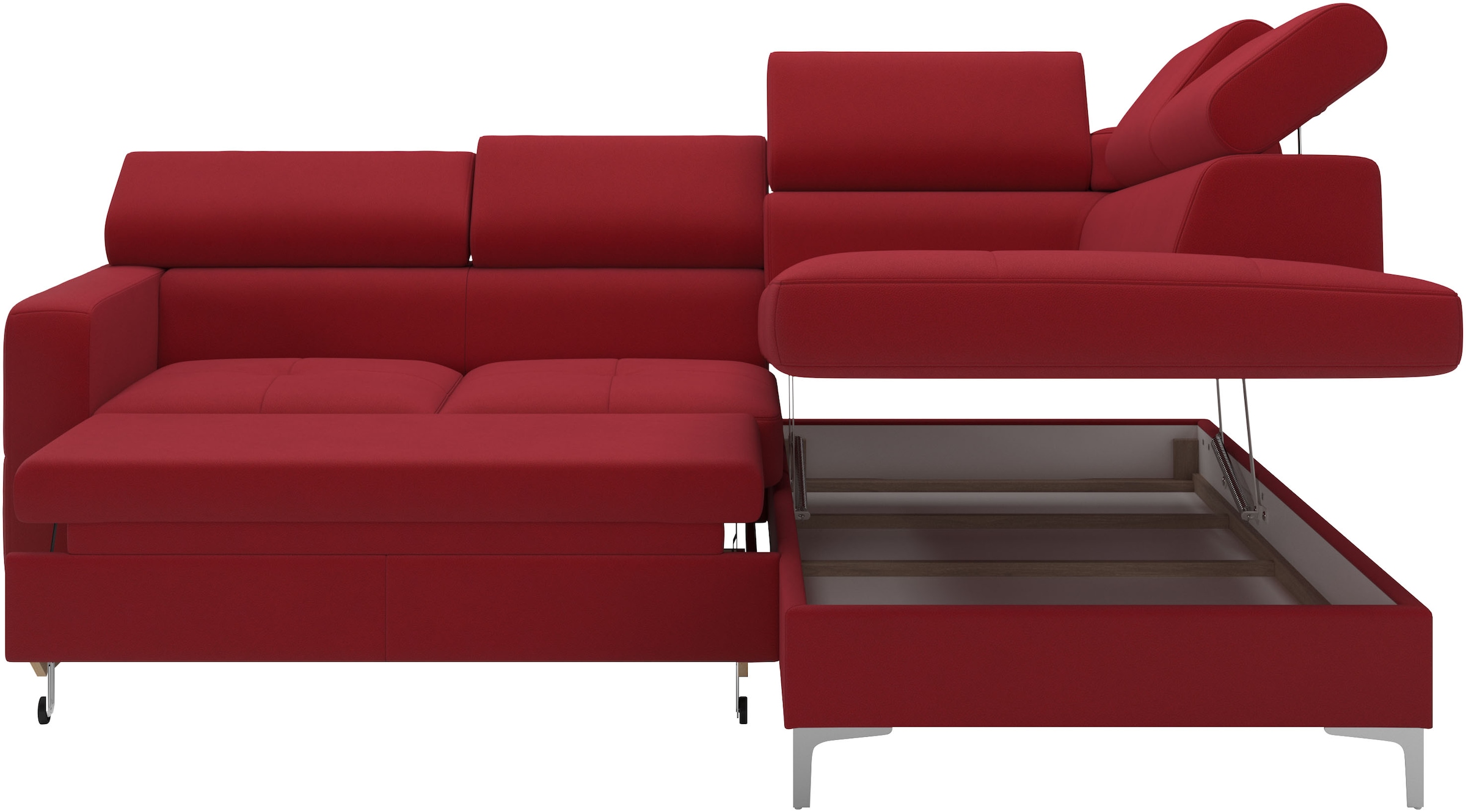 COTTA Ecksofa »Sammy L-Form«, mit Kopfteilverstellung, wahlweise mit Bettfunktion & Bettkasten