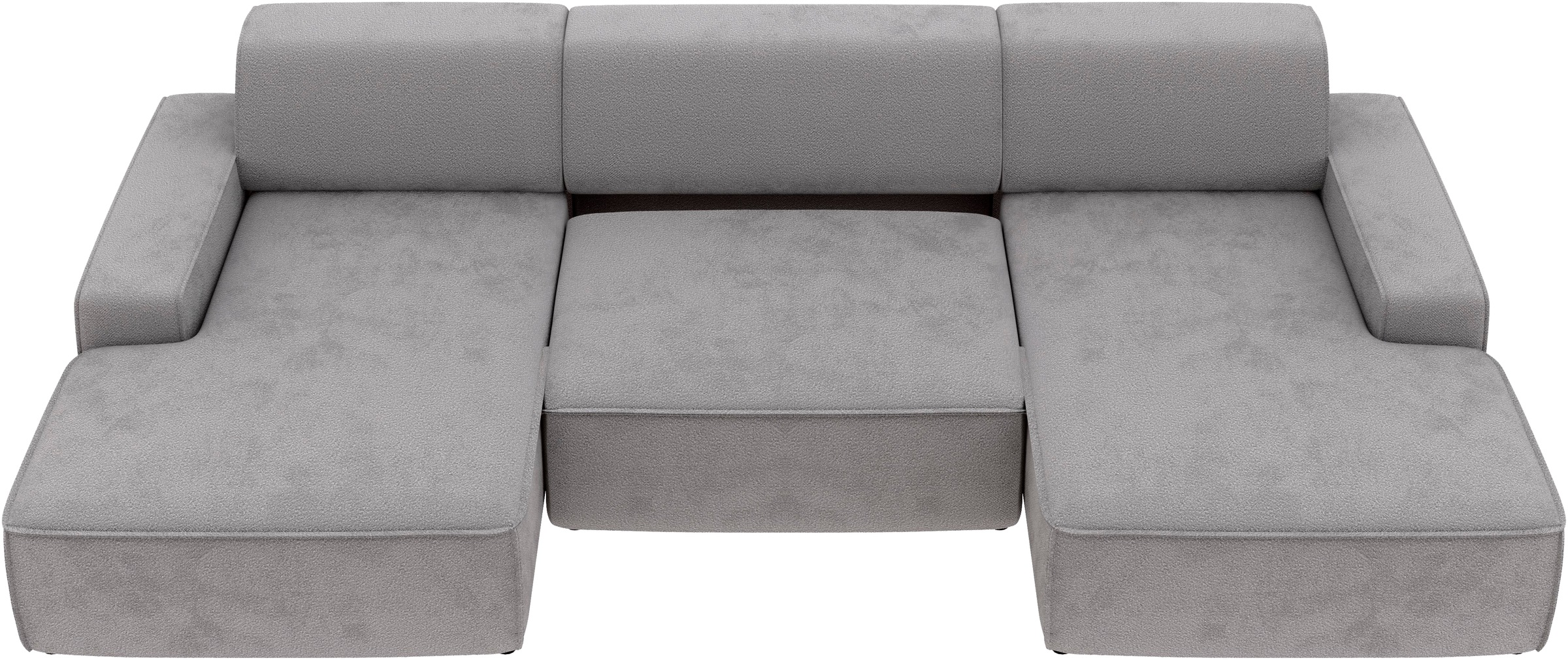 TRENDMANUFAKTUR Wohnlandschaft »Graz, wahlweise mit Sitzvorschub und Bettkasten, U-Form, Breite 329 cm«, in Cord-, haustierfreundlichem LEO Struktur- oder LUMOS-3D-Bezug