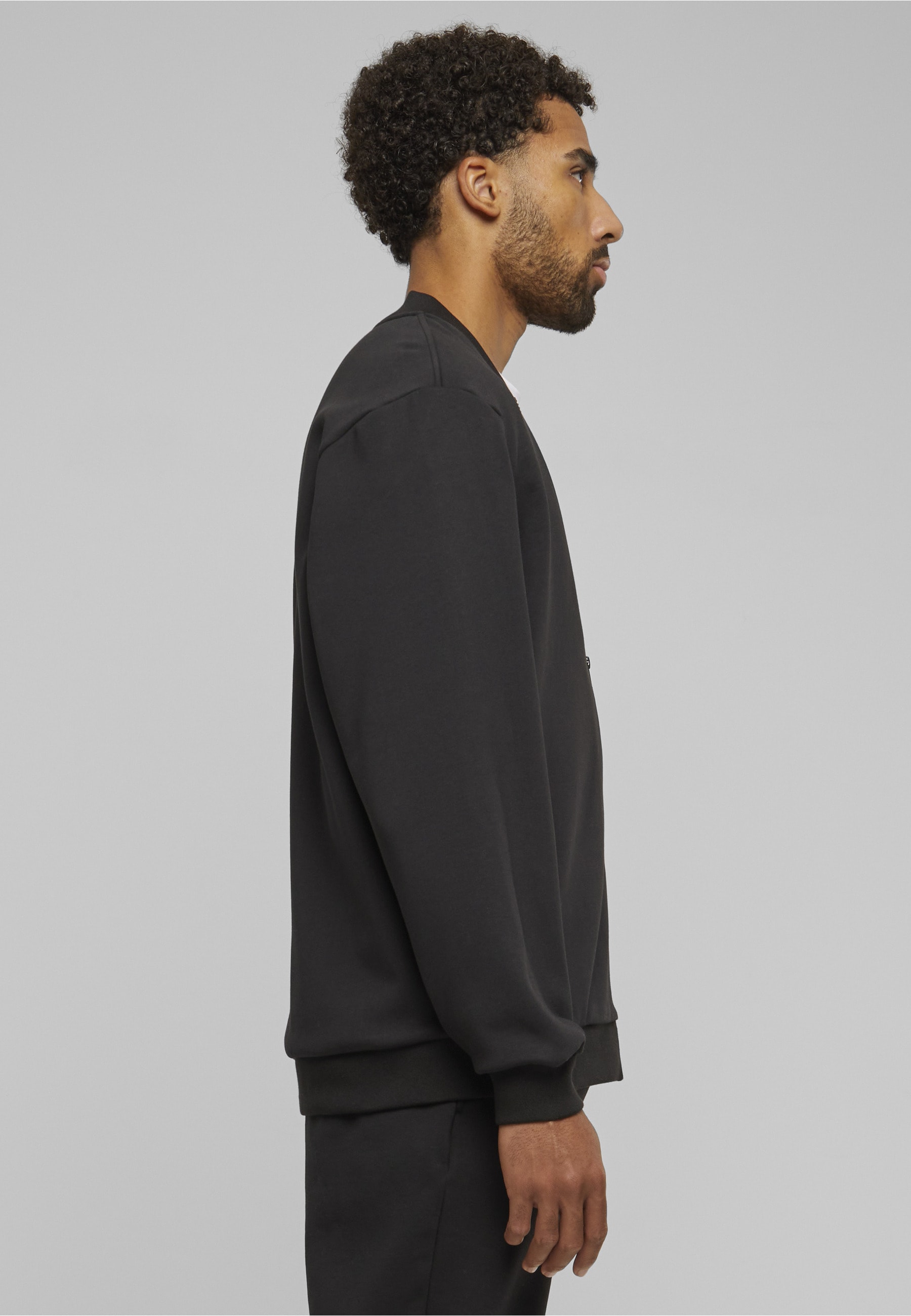 URBAN CLASSICS Collegejacke »Urban Classics Herren Cozy College Jacket« 1 Stk. tlg. ohne Kapuze