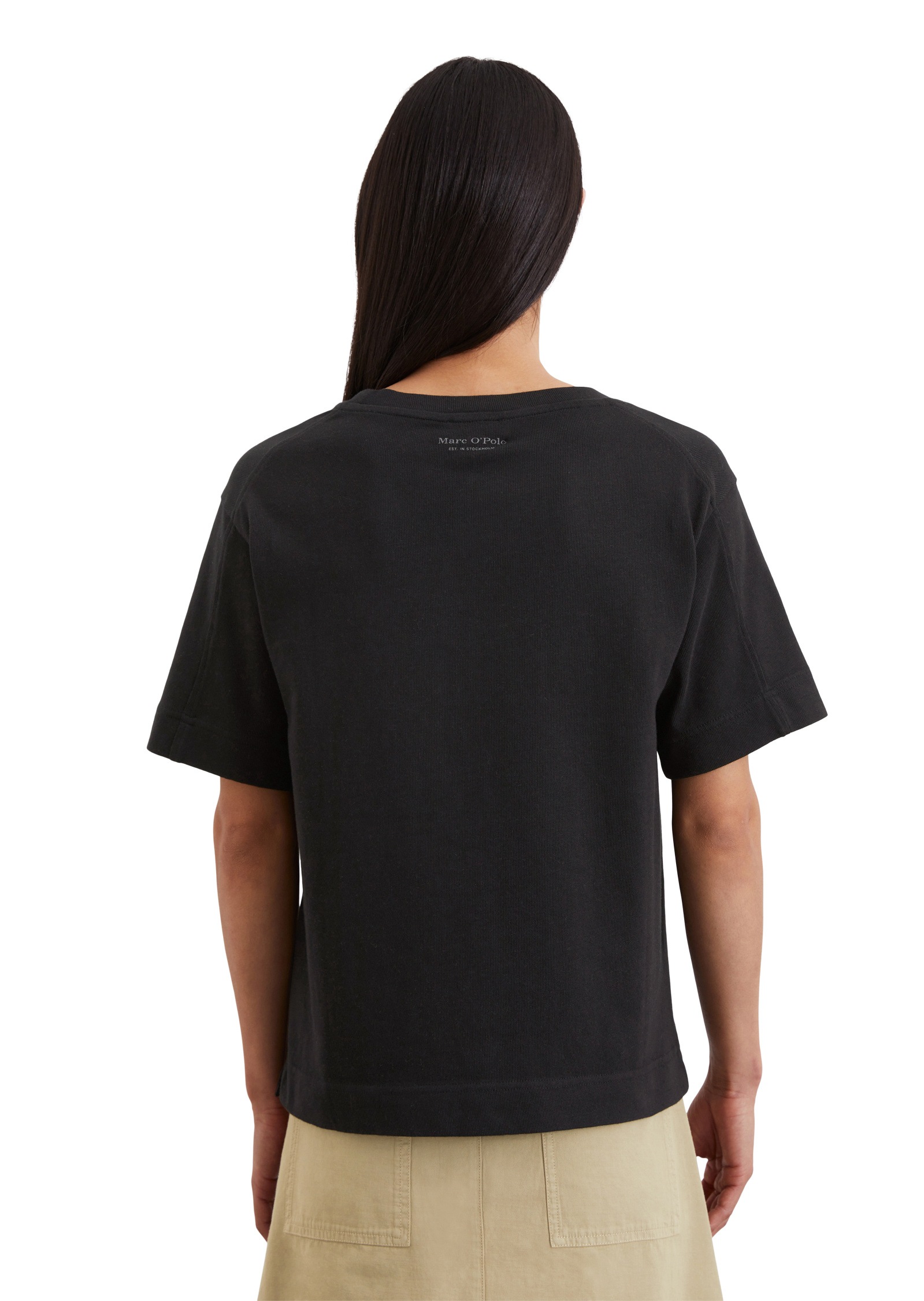 Marc O'Polo T-Shirt »mit aufgesetzter Satin-Tasche«