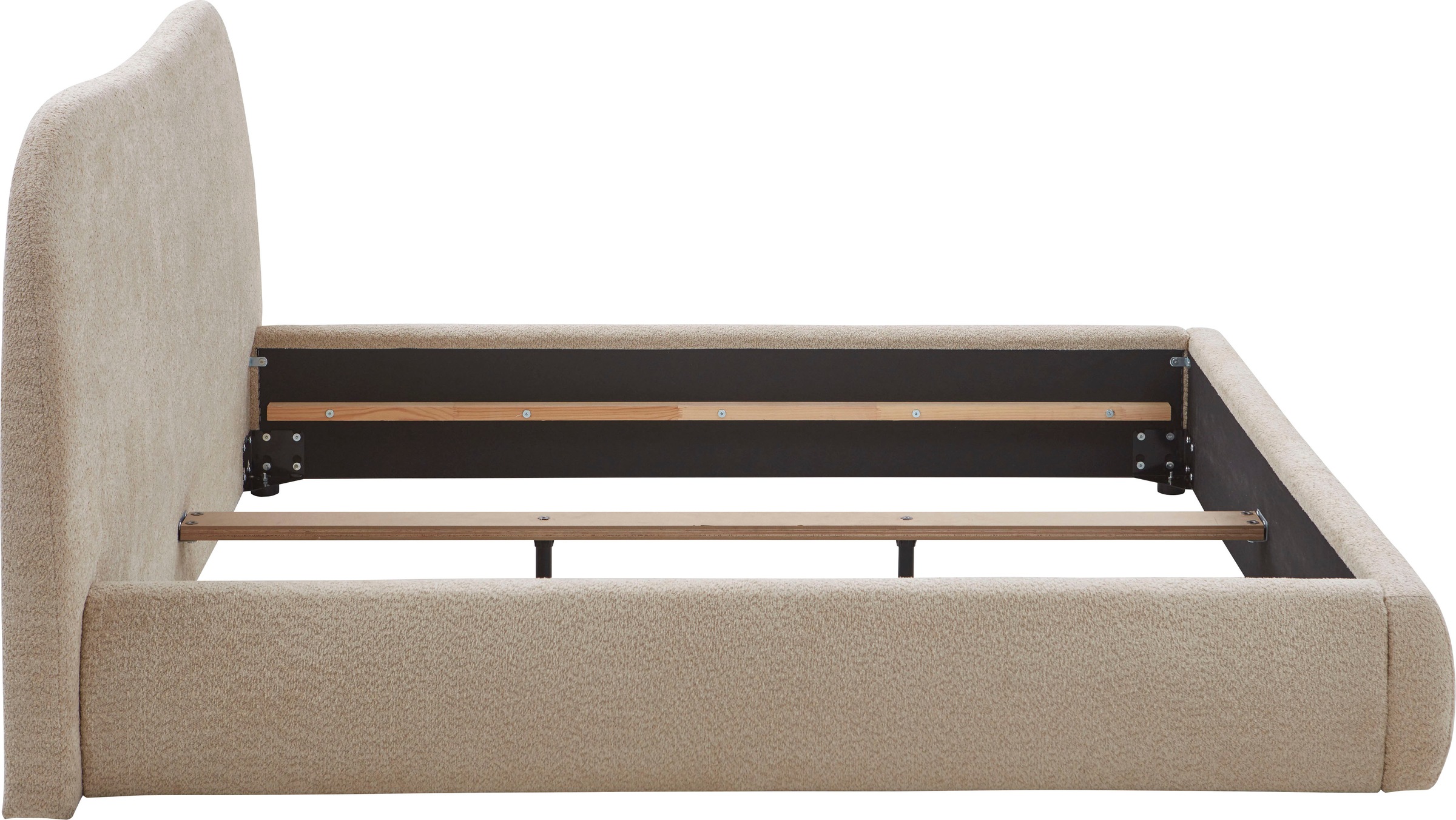 ATLANTIC home collection Polsterbett »Sophie« mit oder ohne Stauraum, hochwertiger Bouclé-Bezug