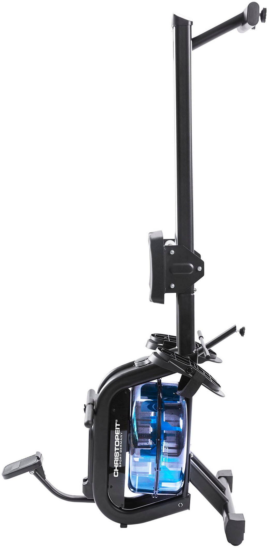 Christopeit Sport® Rudergerät »Wasserrudergerat WP 2000«, (Kinomap-App kompatibel, 3 in 1 Hybrid-Widerstandssystem), Rudermaschine, 16 Widerstandsstufen