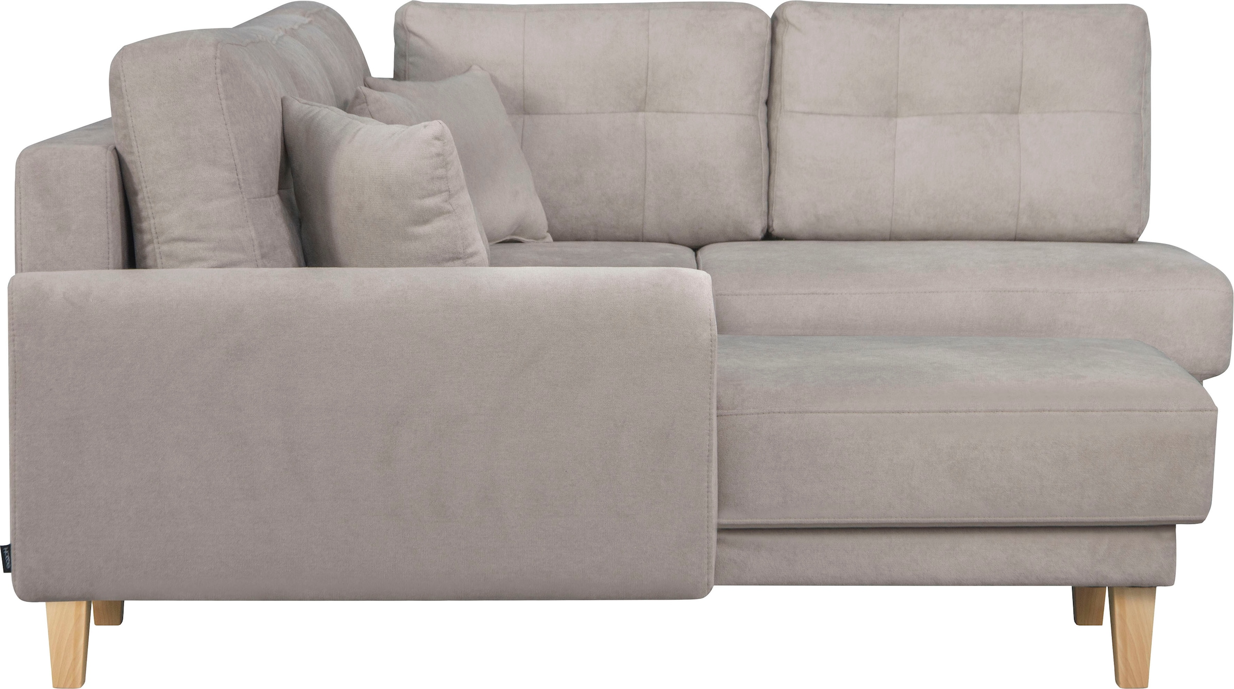 Home affaire Wohnlandschaft »TRIPLO U-Form wahlweise mit Schlaffunktion, B/T/H: 310/192/90 cm«, Schlafsofa, auch mit Bettkasten, Steppung im Rückenkissen