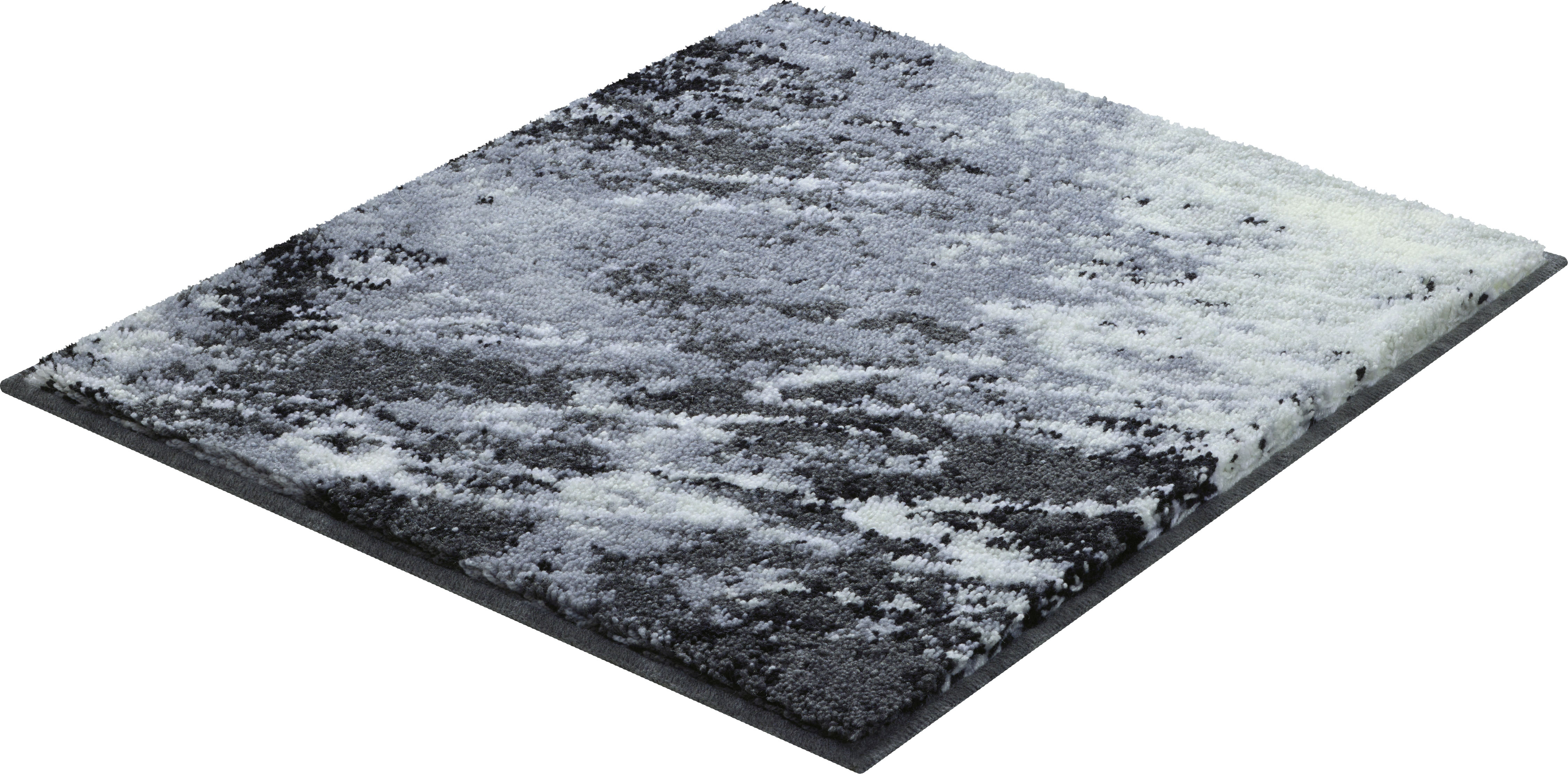 Badematte GRUND, H:20mm, grau, Polyacryl, Badematten, "Magma", Badematte in abstraktem Design