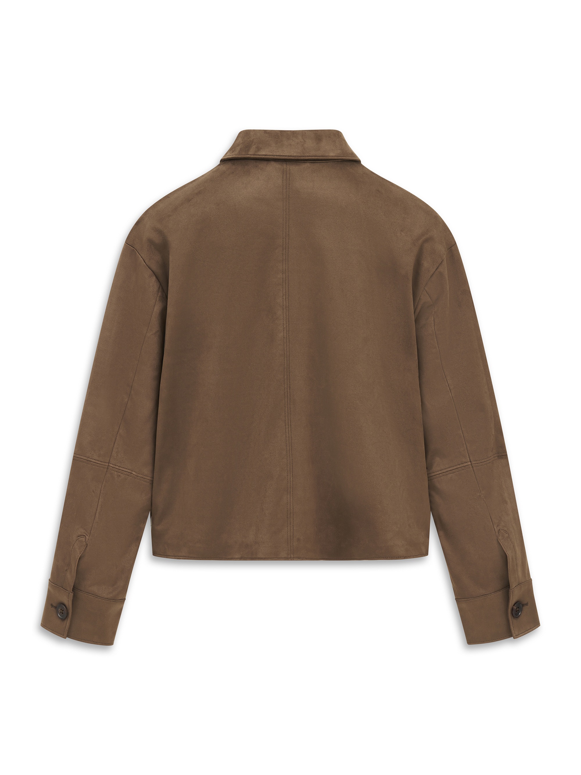 bugatti Kurzjacke »Regular Fit« Regular Fit Veloursleder-Optik Hemdjacke