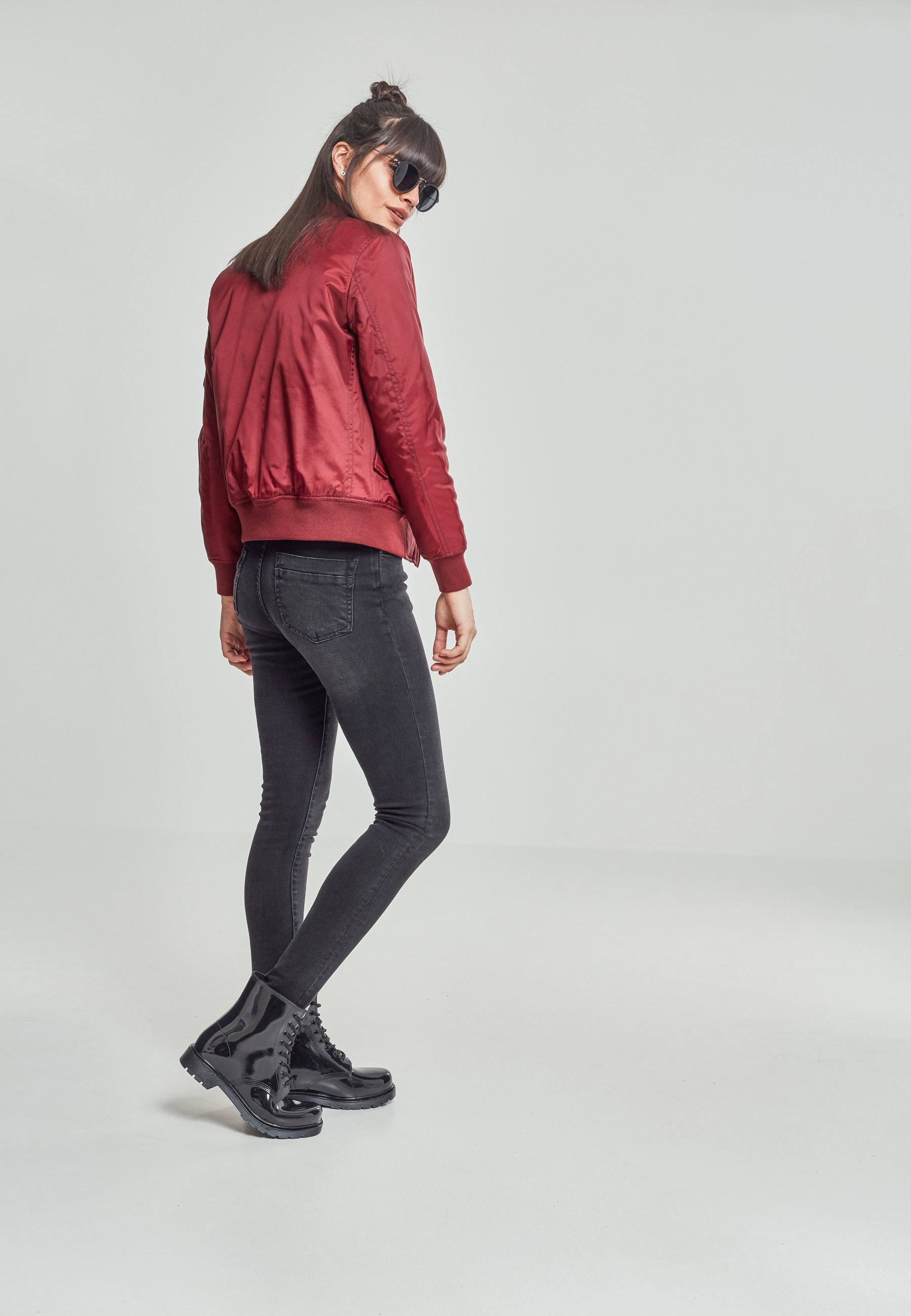 URBAN CLASSICS Allwetterjacke »Urban Classics Damen Ladies Basic Bomber Jacket« 1 Stk. tlg. ohne Kapuze