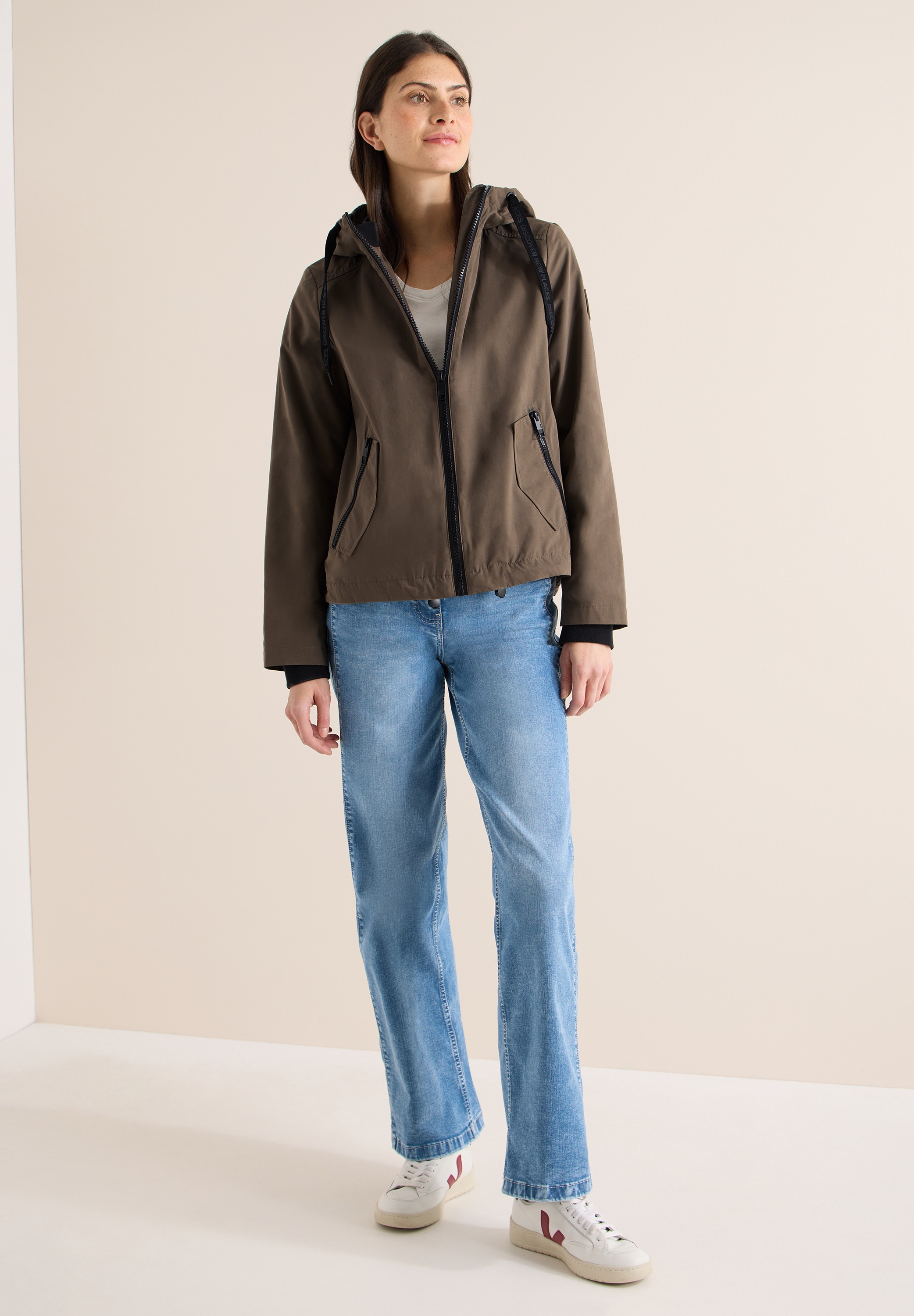 Thumbnail - Cecil Kurzjacke mit Kapuze im Hoodie-Style