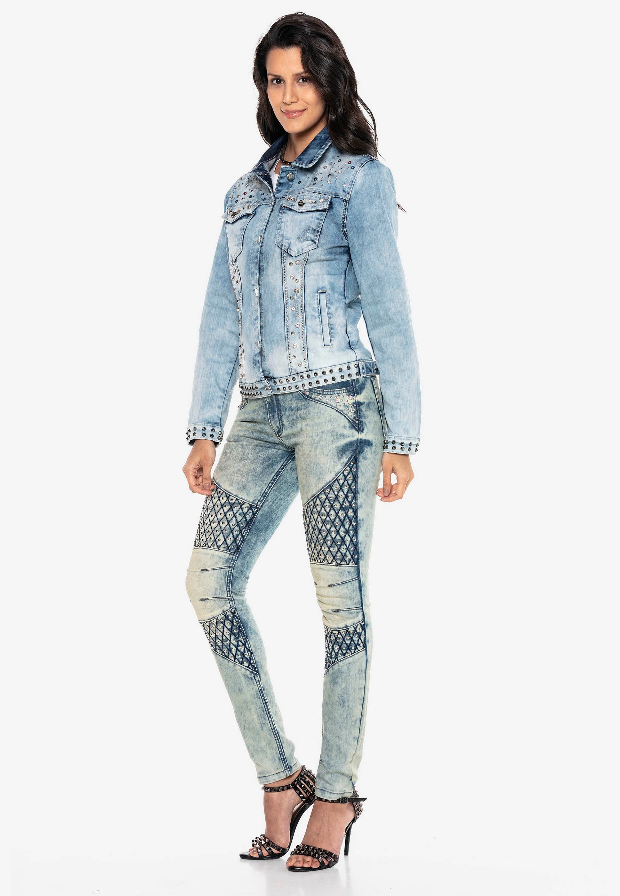 Cipo & Baxx Jeansjacke, mit auffälligen Applikationen