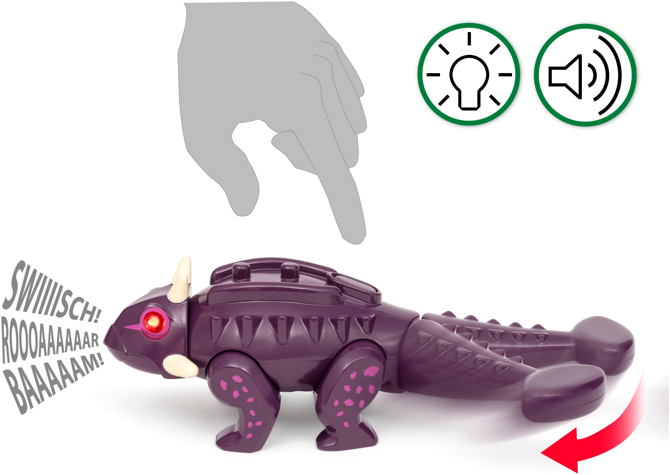 BRIO® Actionfigur »BRIO World - Dinosaurier Ankylosaurus«, mit Licht und Sound