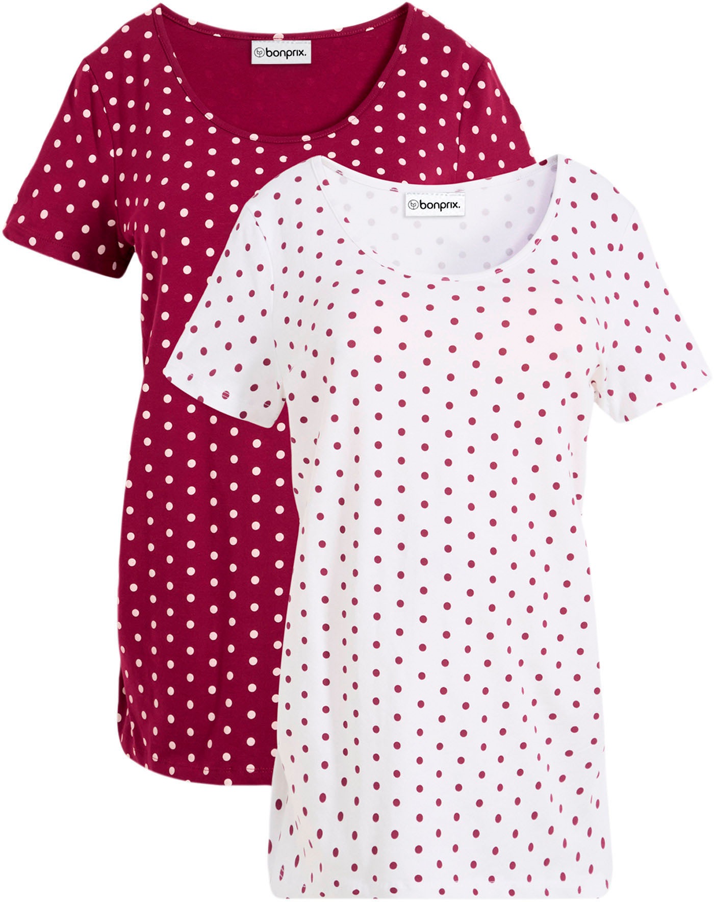 bonprix Umstandsshirt Packung, 2 Stk. figurbetonte Passform, seitliche Raff günstig online kaufen