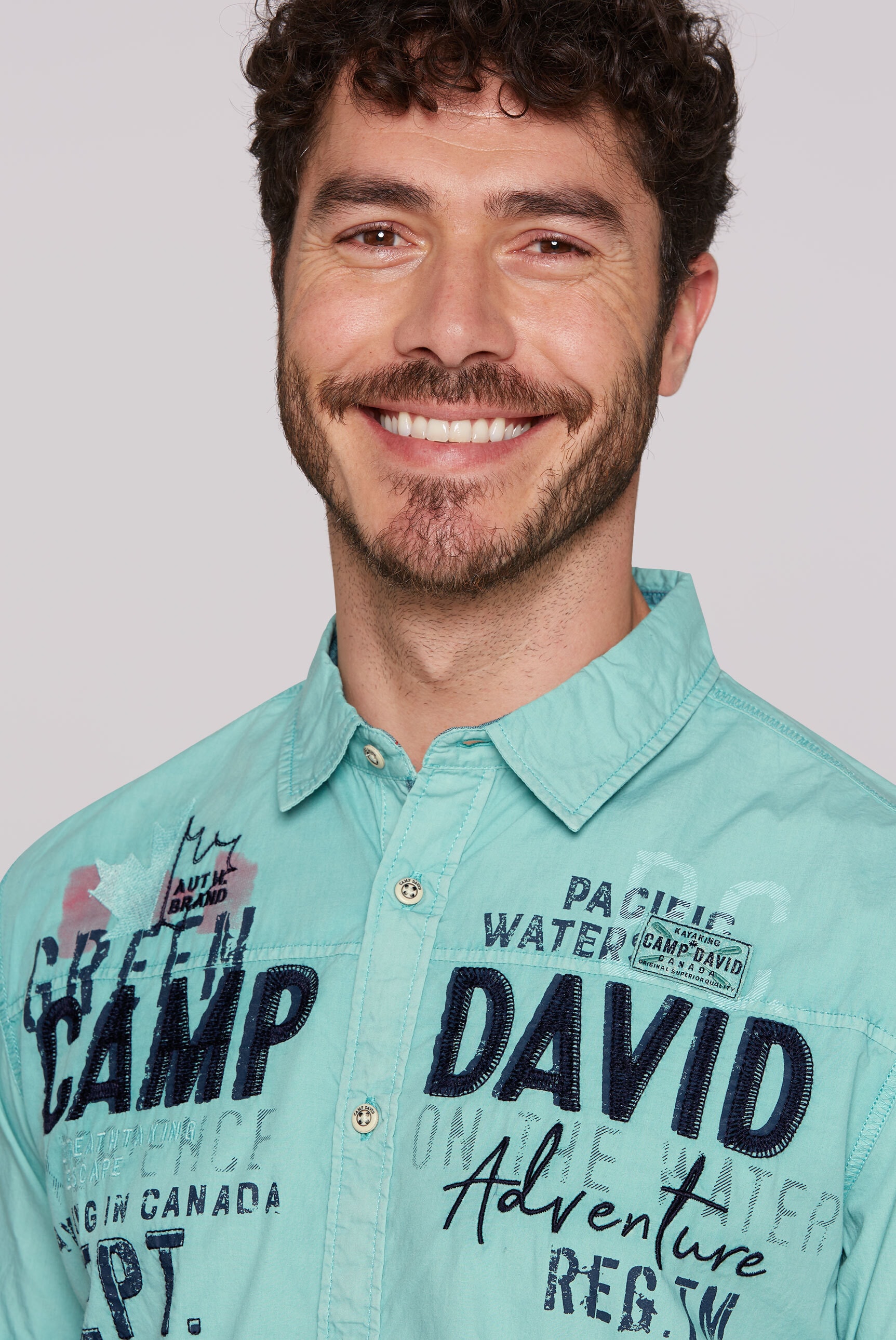 CAMP DAVID Kurzarmhemd, aus Baumwolle