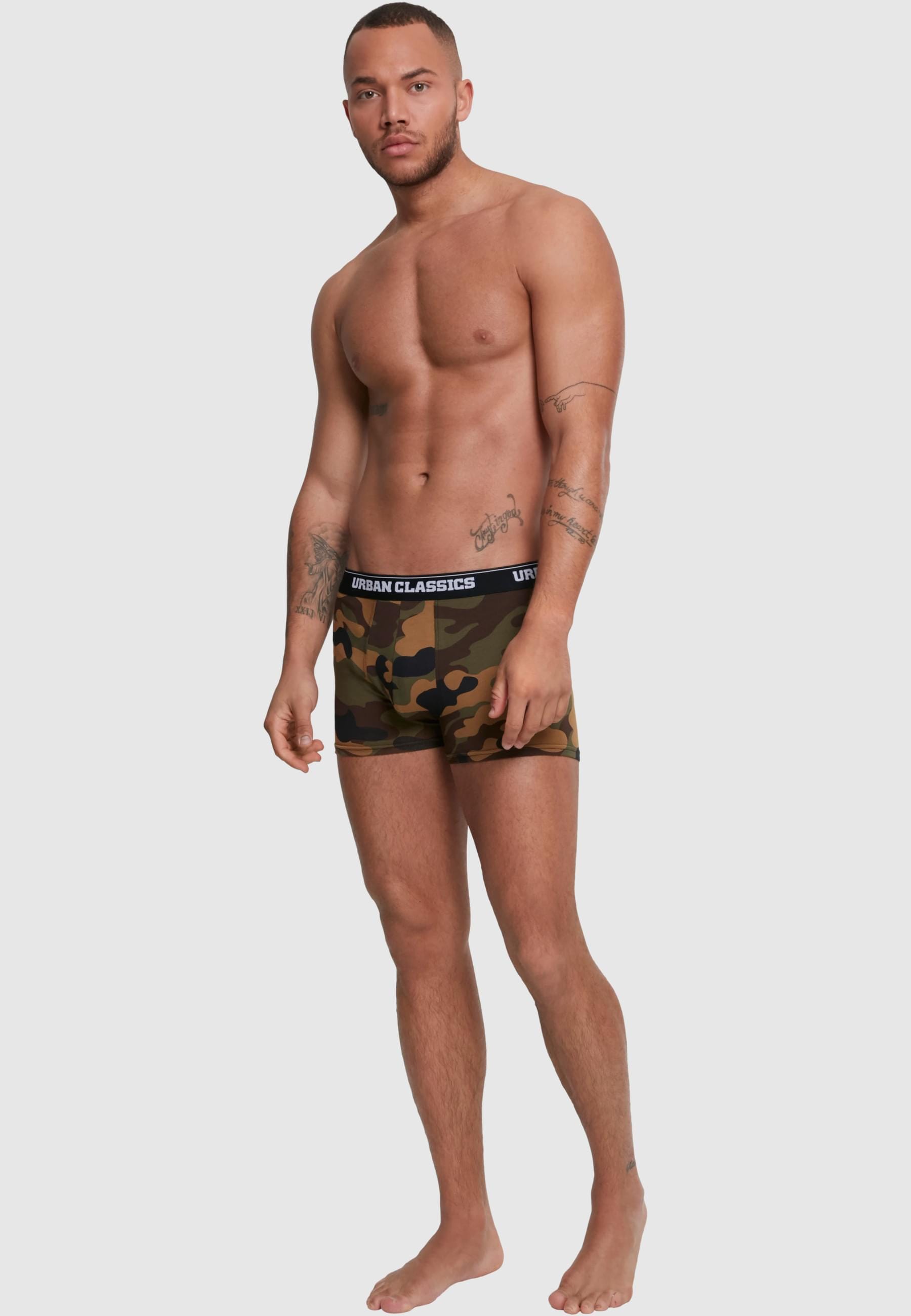 URBAN CLASSICS Boxershorts »Urban Classics Herren 2-Pack Camo Boxer Shorts«, (1 St.)