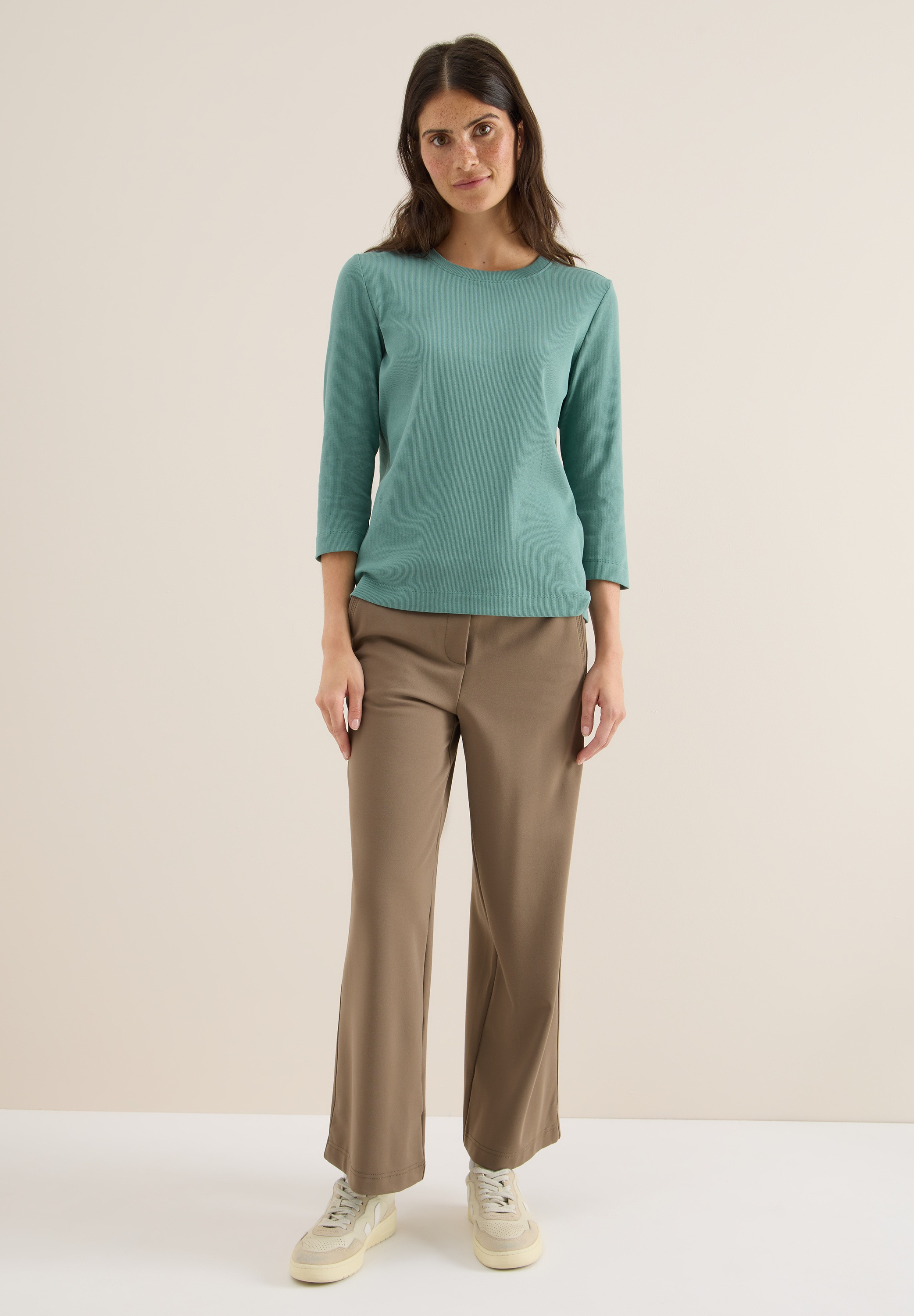 Thumbnail - Cecil Rundhalsshirt aus Baumwolle mit Stretchante