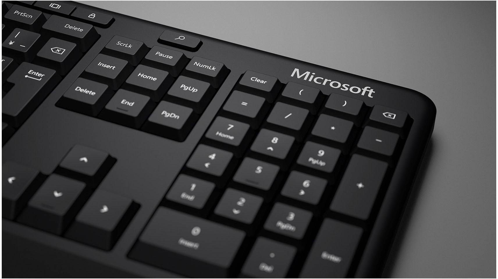 Microsoft ergonomische Tastatur »LXM-00006«, (ergonomische Form-USB-Anschluss)