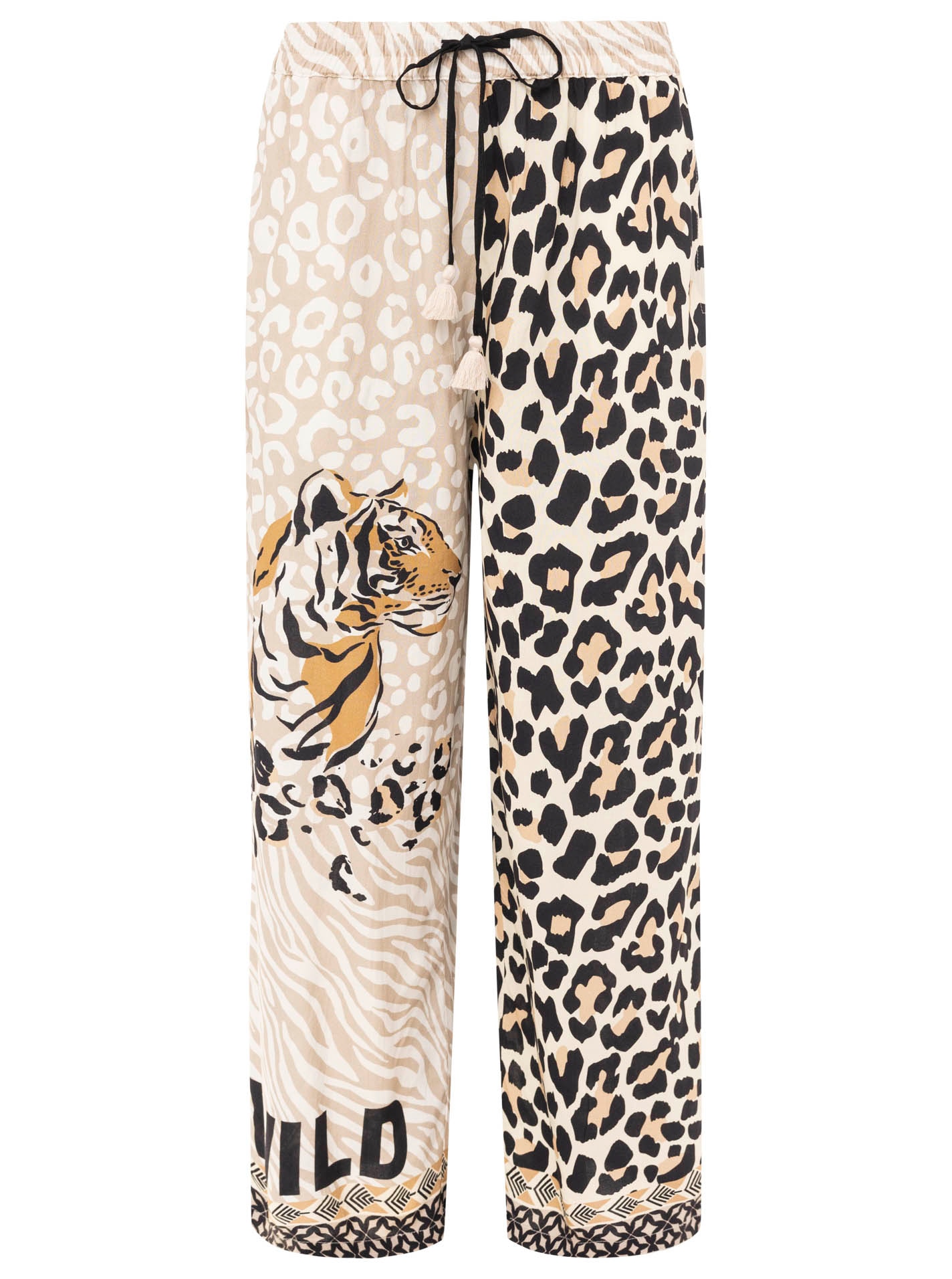 Zwillingsherz Shirtbluse »"Leo Love"«, Set mit Leo Muster aus Viskose, lange Hose und Bluse