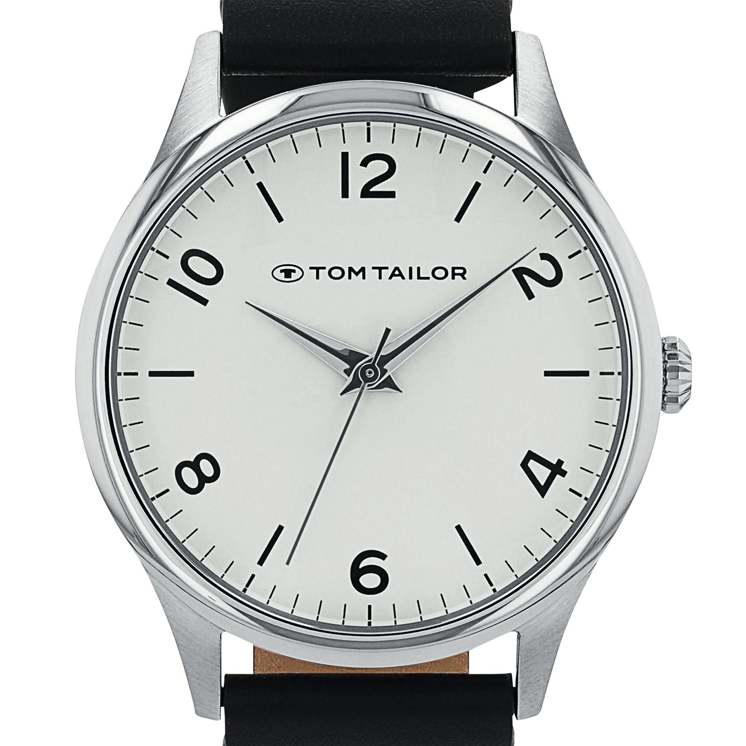TOM TAILOR Quarzuhr Armbanduhr, Herrenuhr, Lederarmband, analog